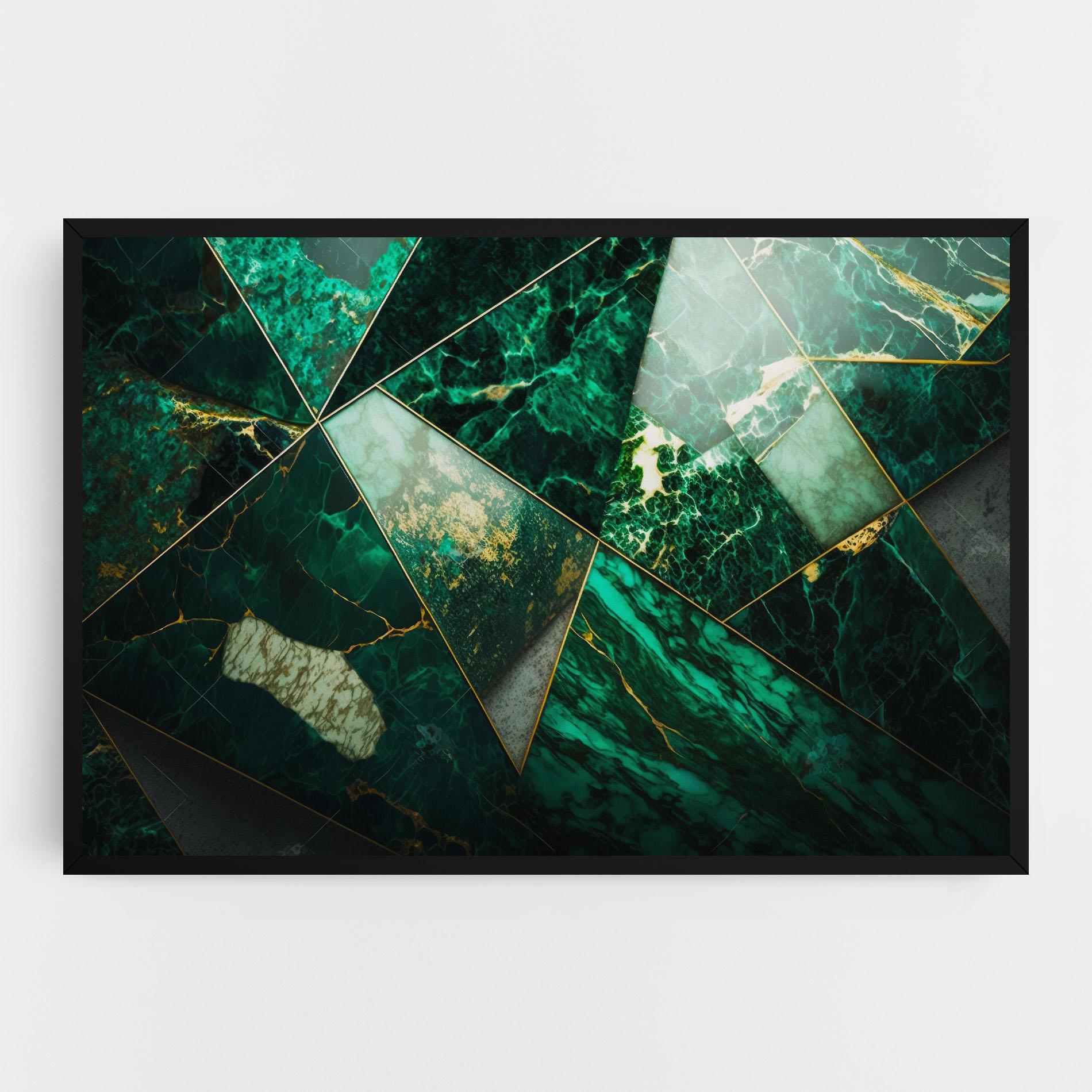 Leinwandbild Green Marble mockup 0