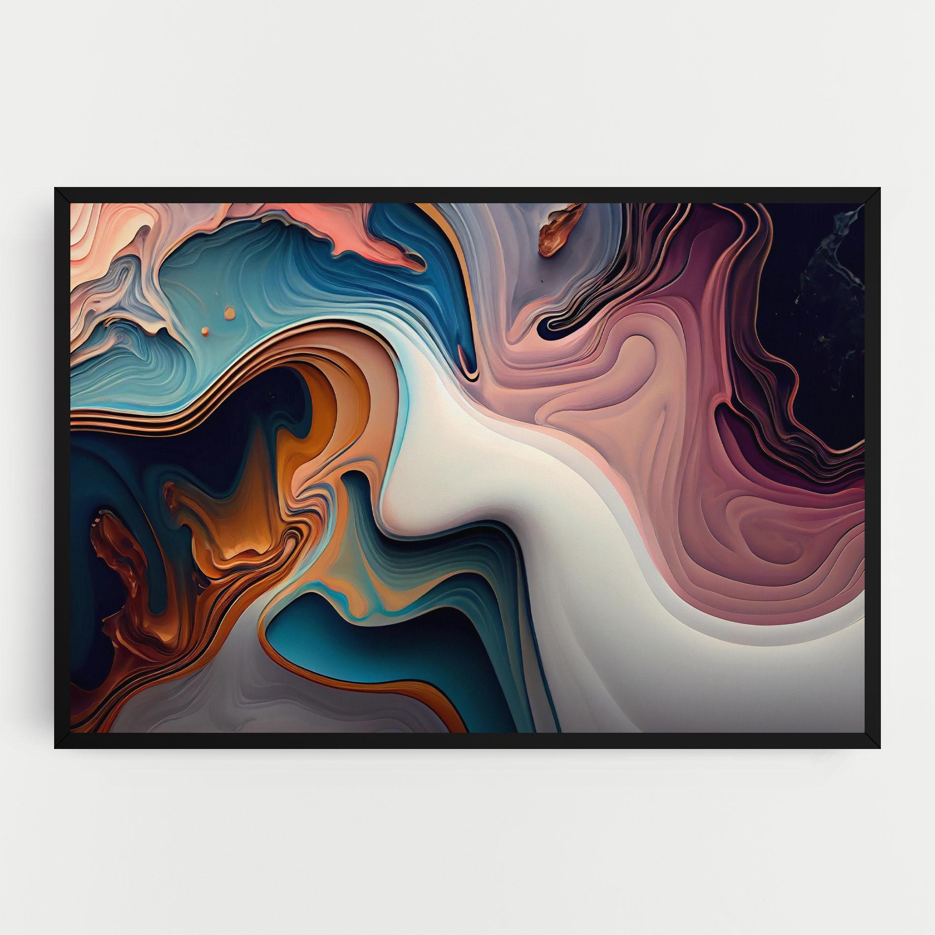 Leinwandbild Mixed Colors Marble mockup 0