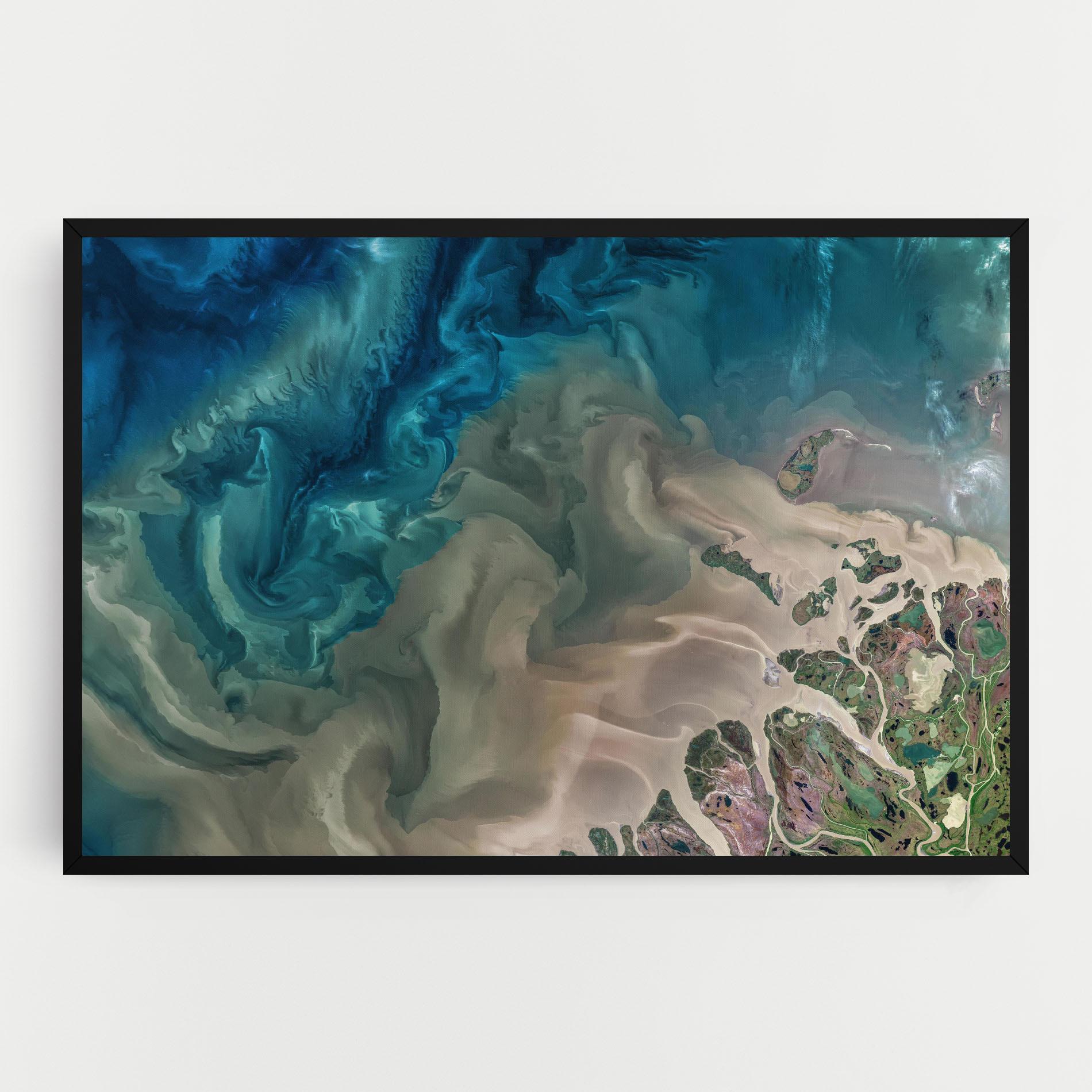 Leinwandbild Ocean Blue Marble mockup 0