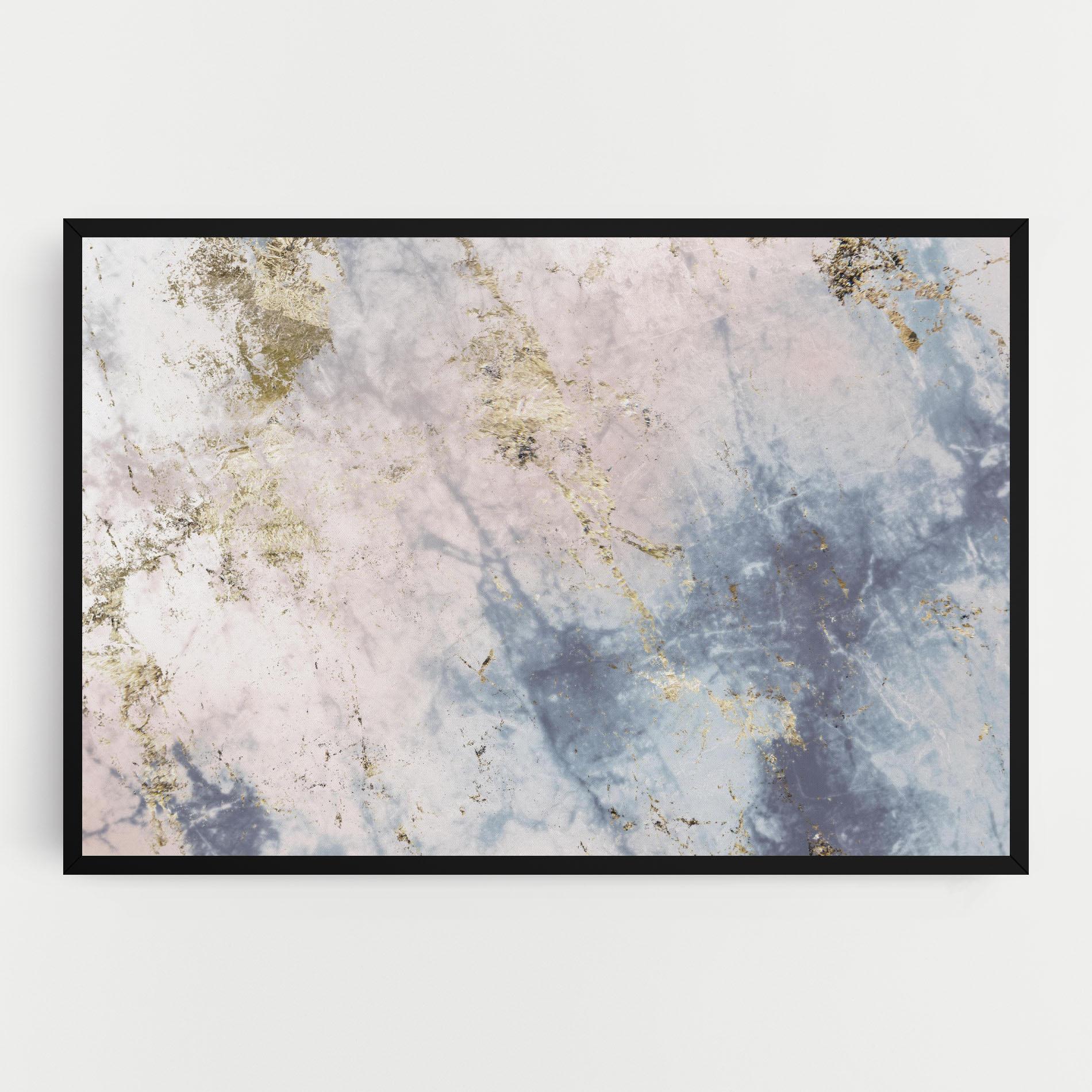 Leinwandbild Pink Blue Marble mockup 0