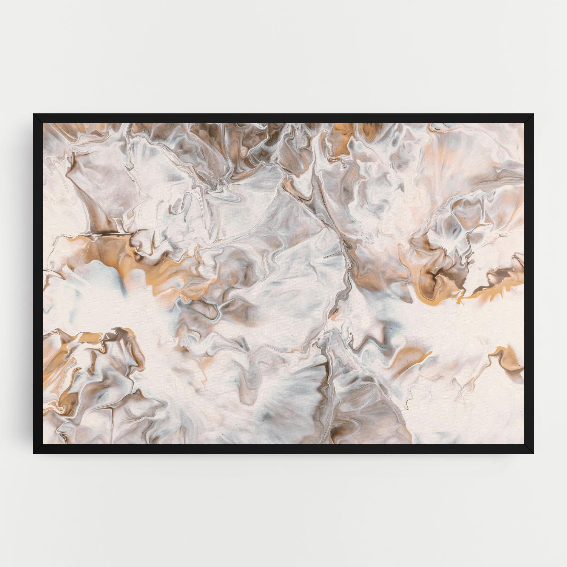 Leinwandbild White Gold Abstract mockup 0