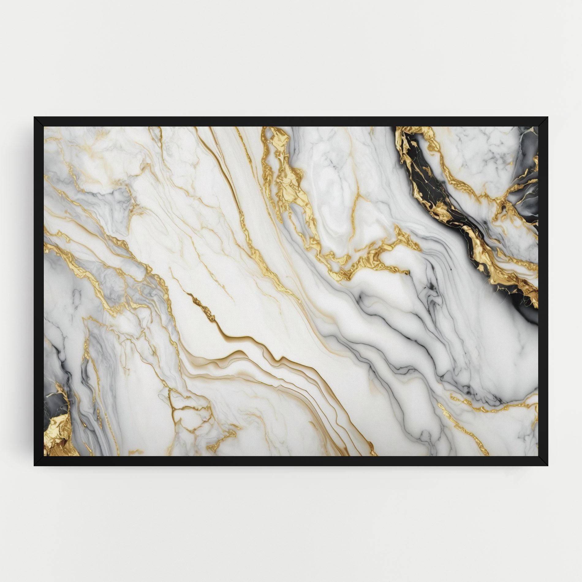 Leinwandbild White Golden Marble mockup 0