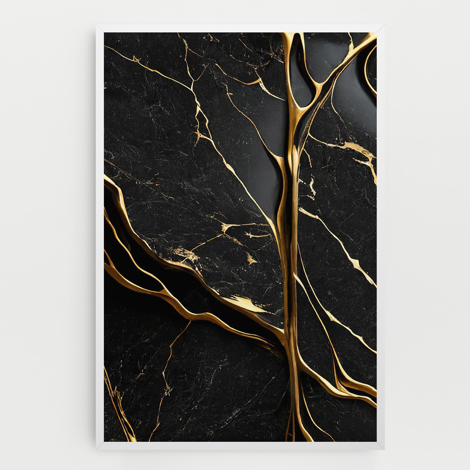 Leinwandbild Black Square Marble mockup 0