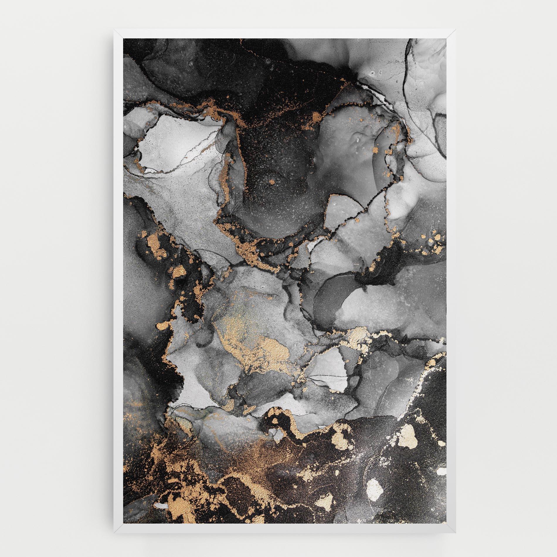 Leinwandbild Grey Gold Marble mockup 0