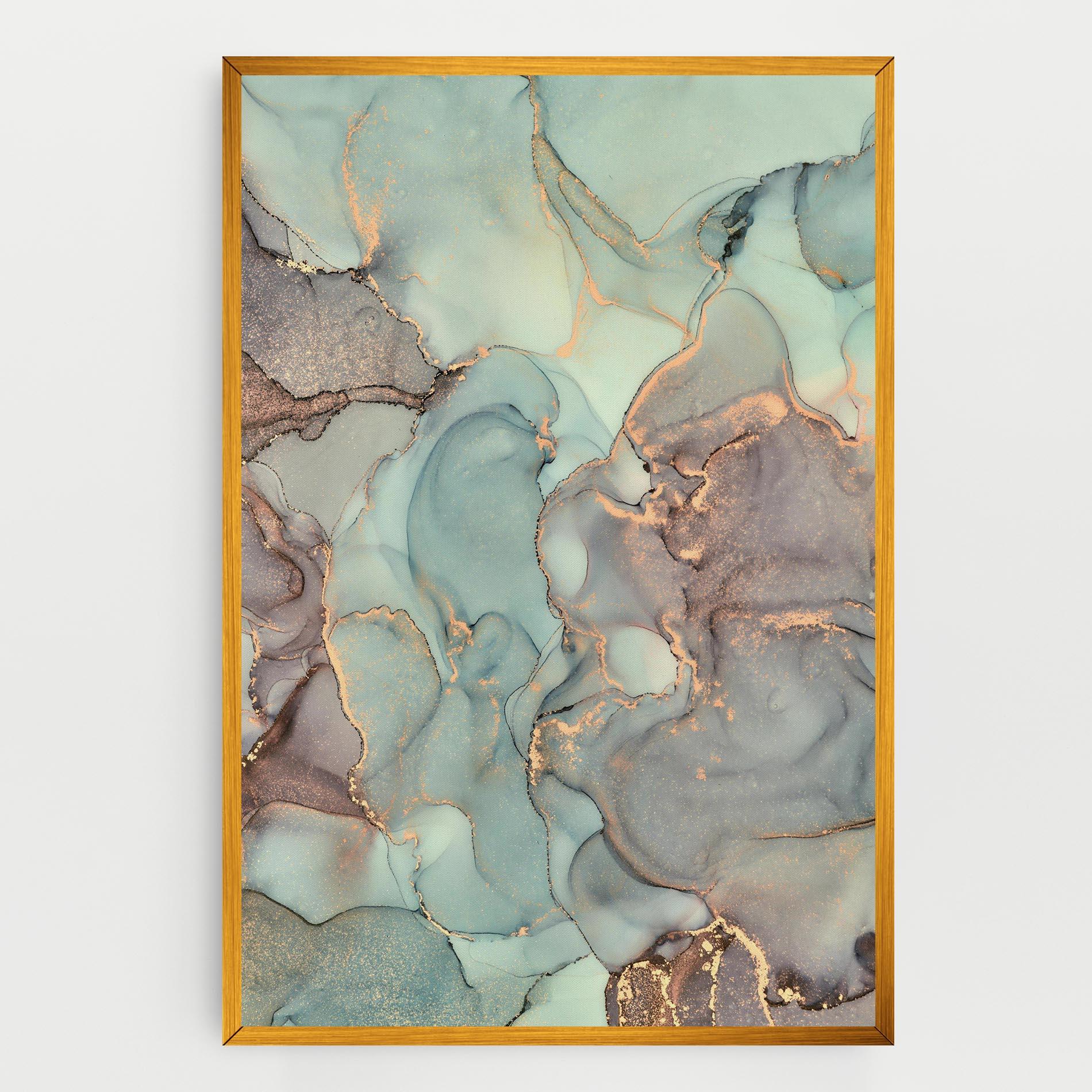 Leinwandbild Abstract Turquoise Marble mockup 0