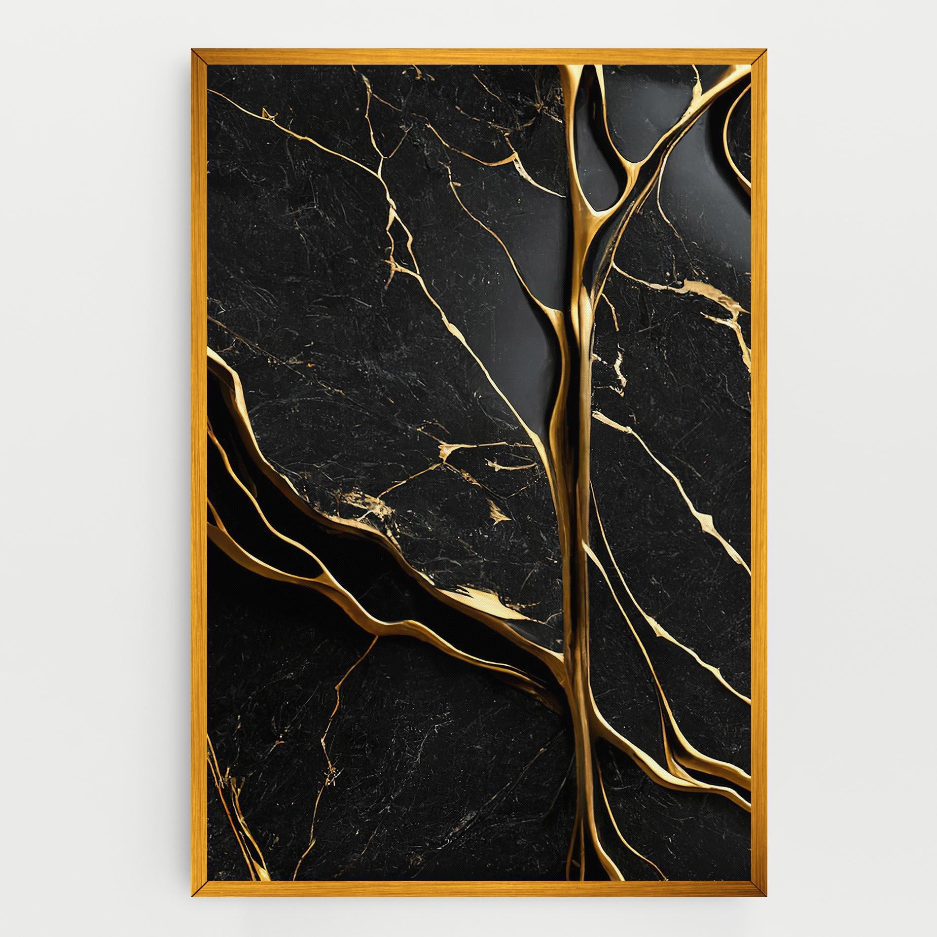 Leinwandbild Black Square Marble mockup 0
