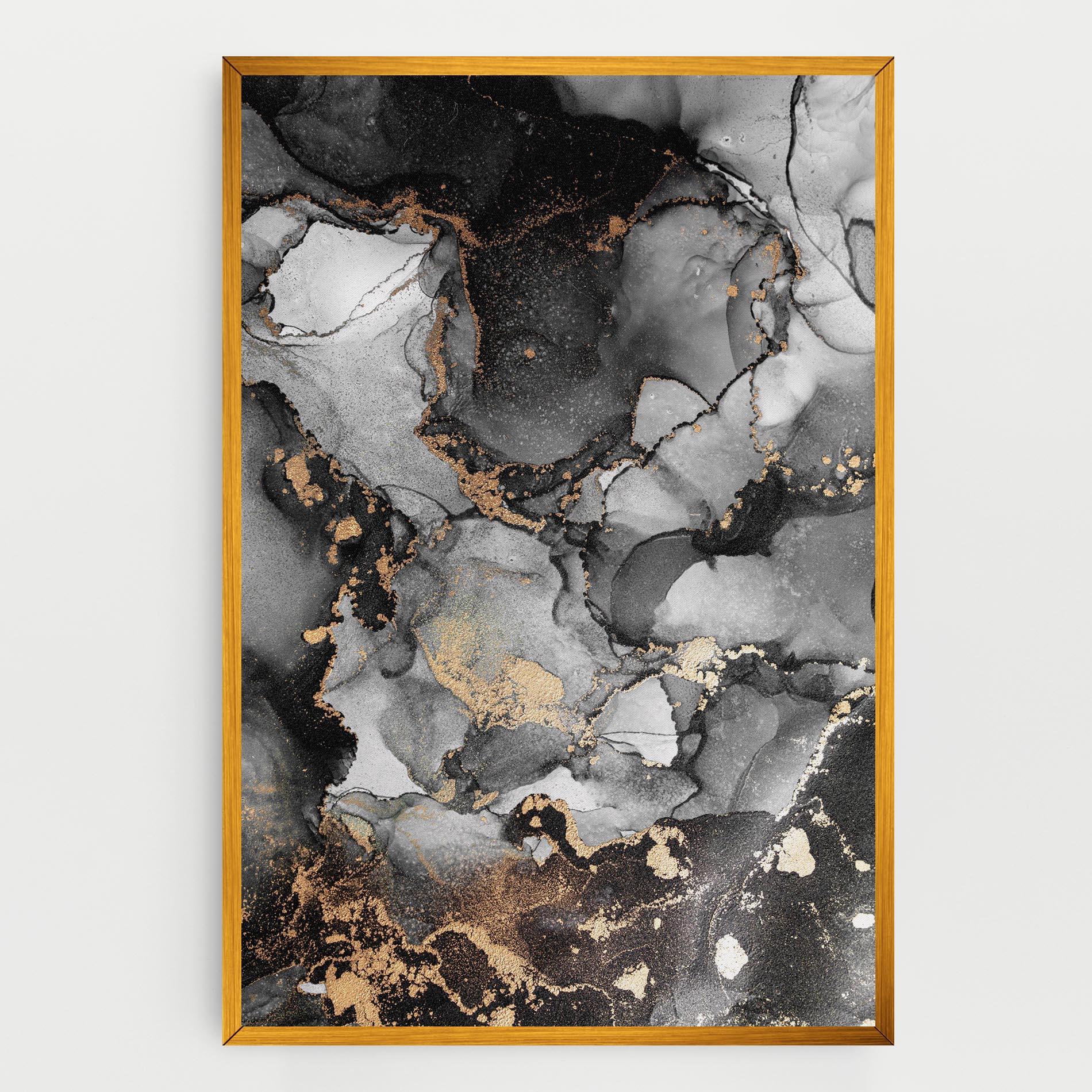 Leinwandbild Grey Gold Marble mockup 0