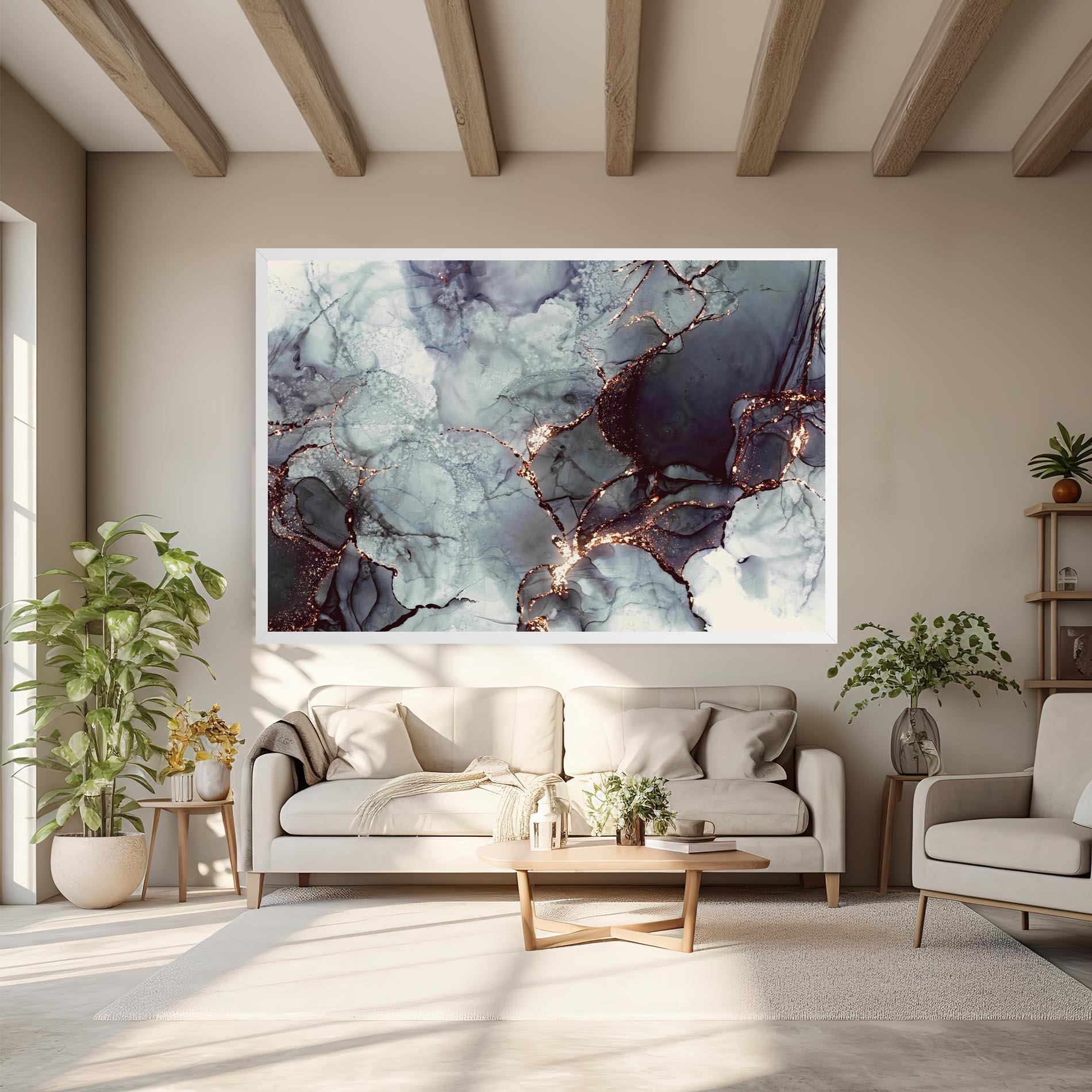 Leinwandbild Abstract Gold Path mockup 6