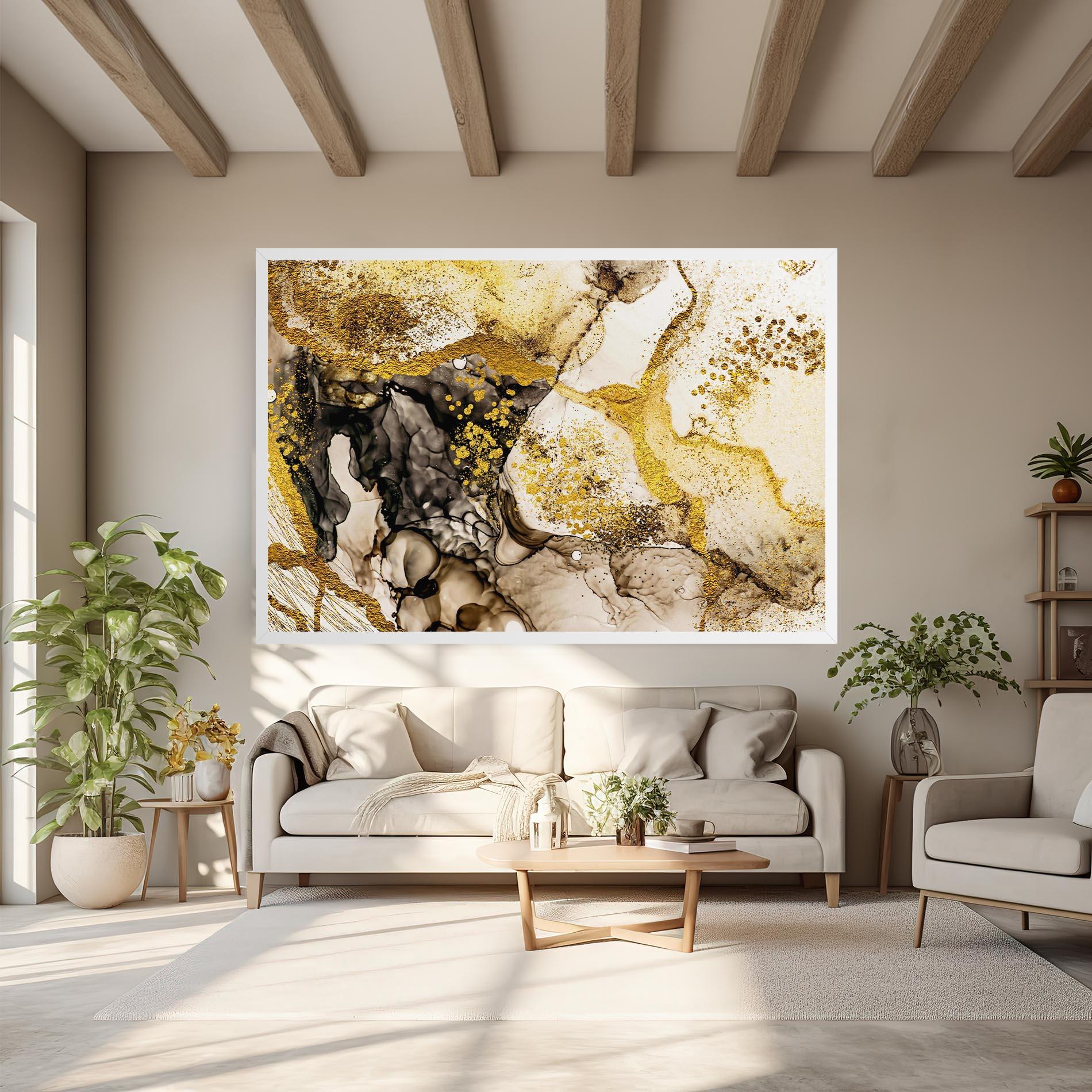 Leinwandbild Golden Sand mockup 6