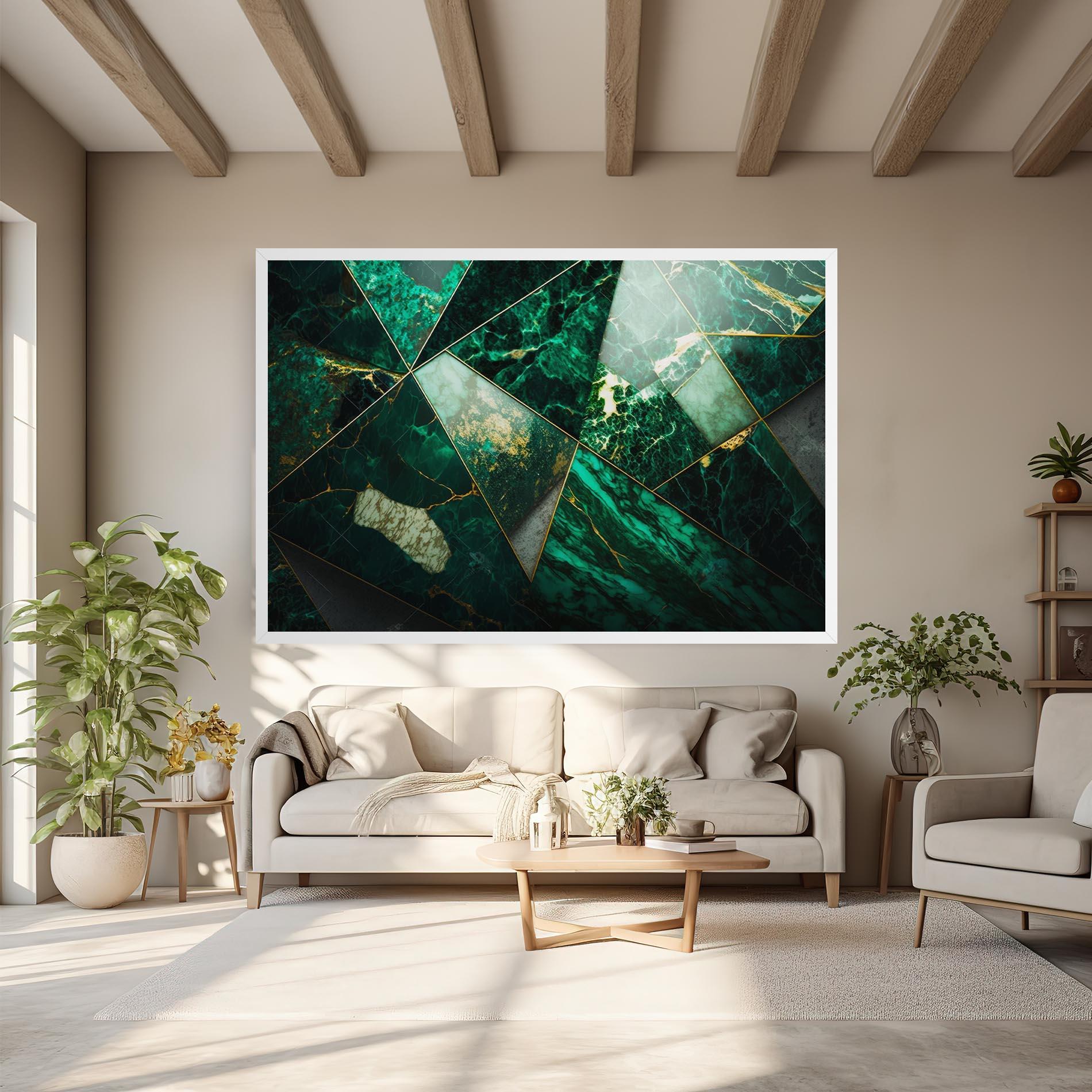 Leinwandbild Green Marble mockup 6