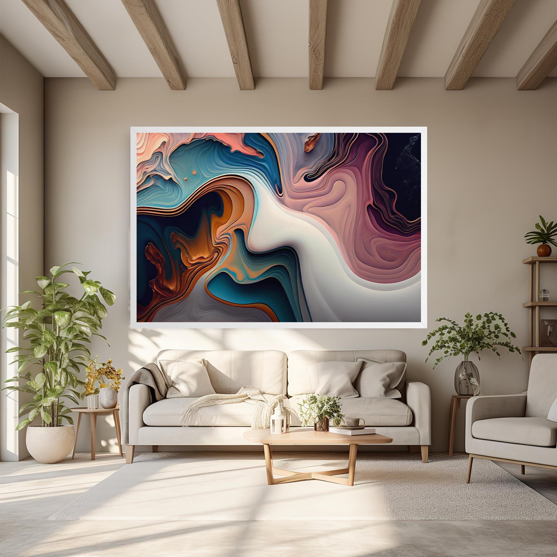 Leinwandbild Mixed Colors Marble mockup 6