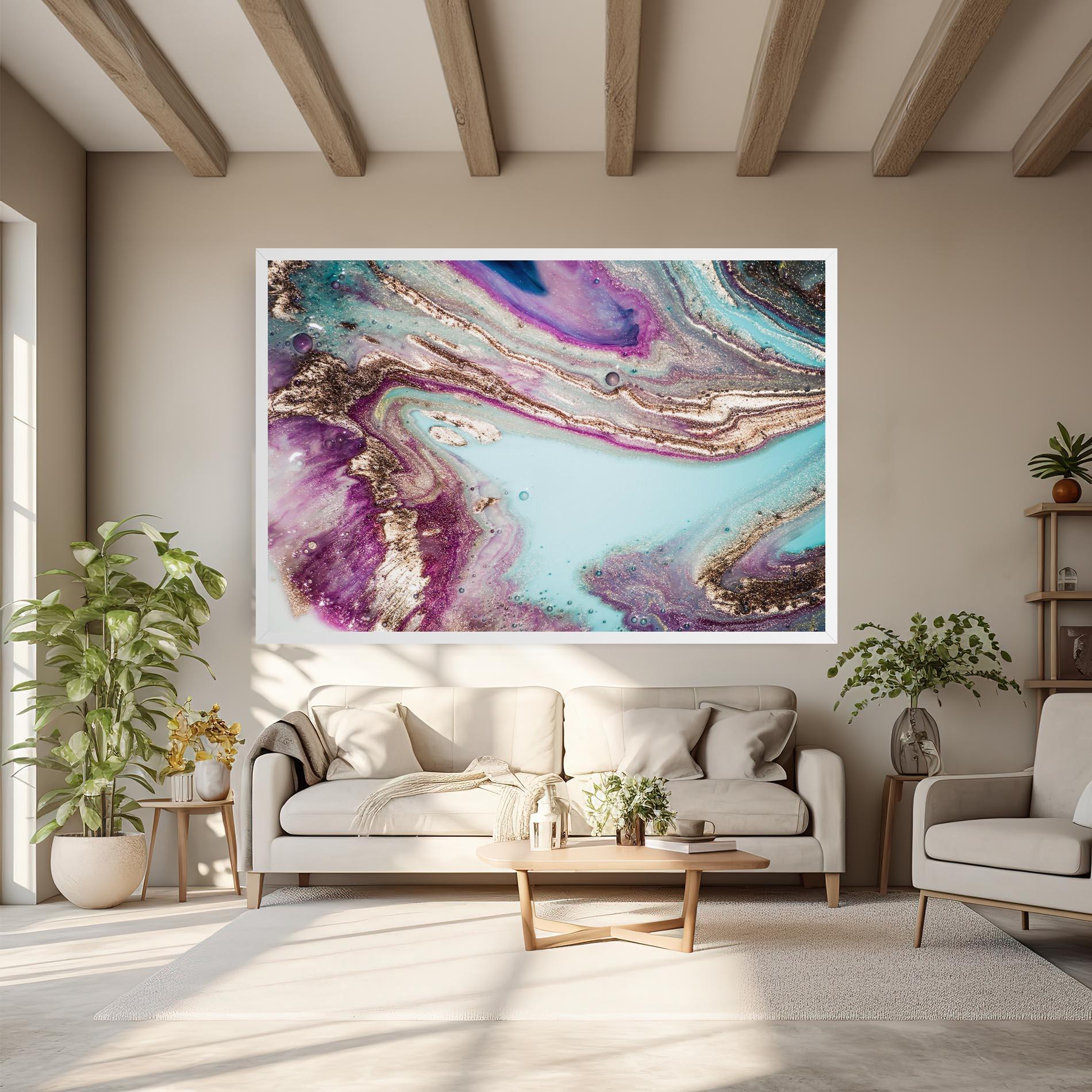 Leinwandbild Pink Marble Shades mockup 6