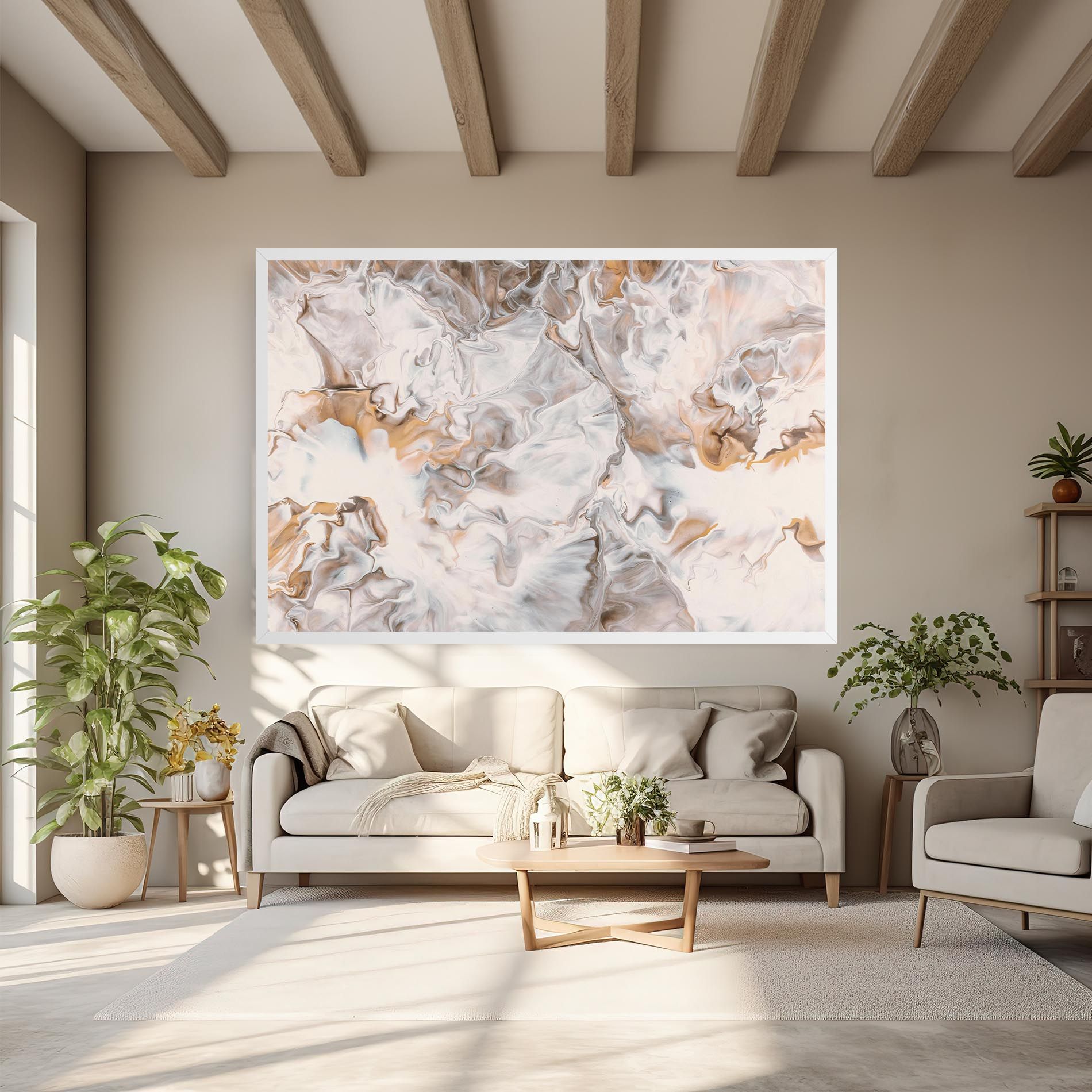 White Gold Abstract mockup 6