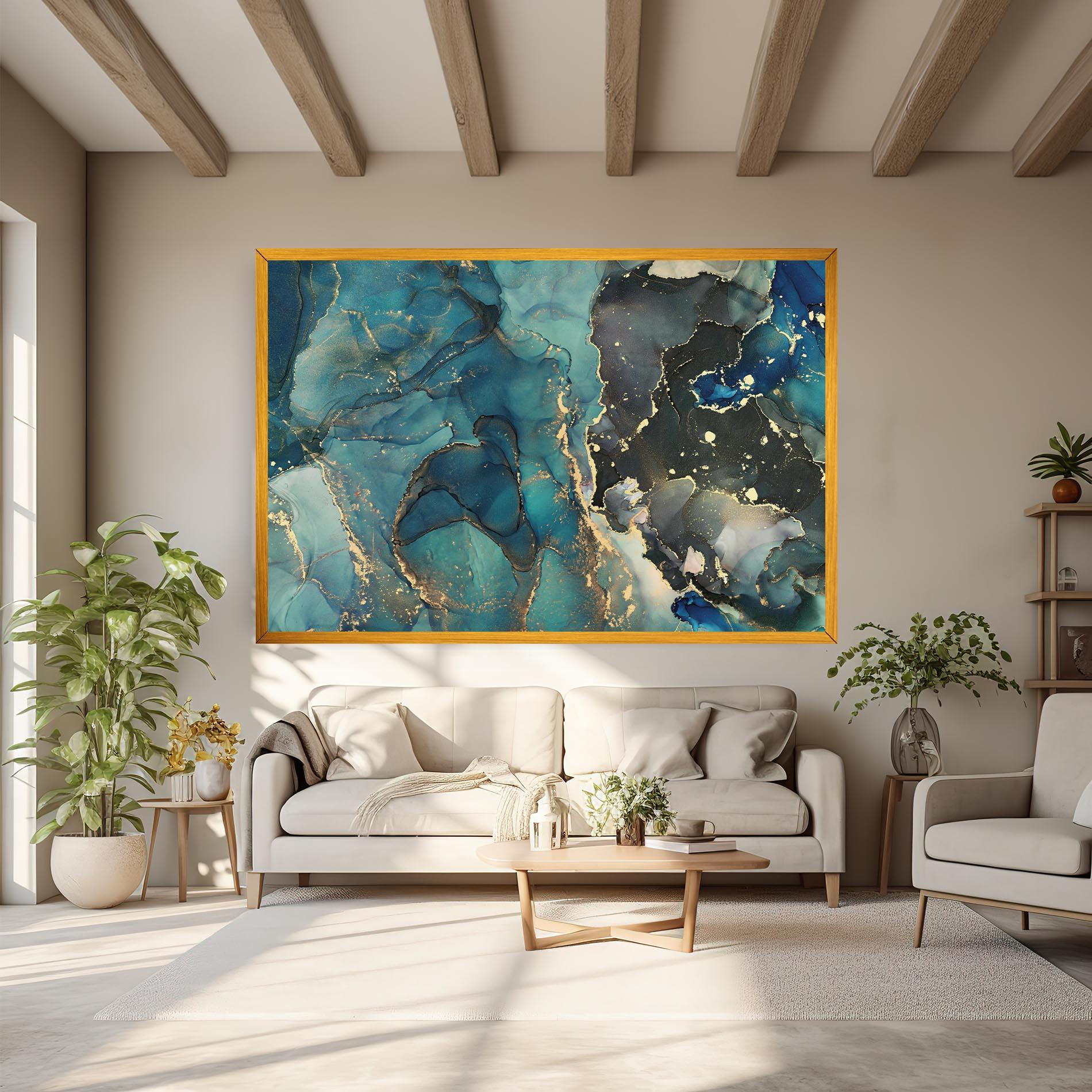 Leinwandbild Blue Marble mockup 6