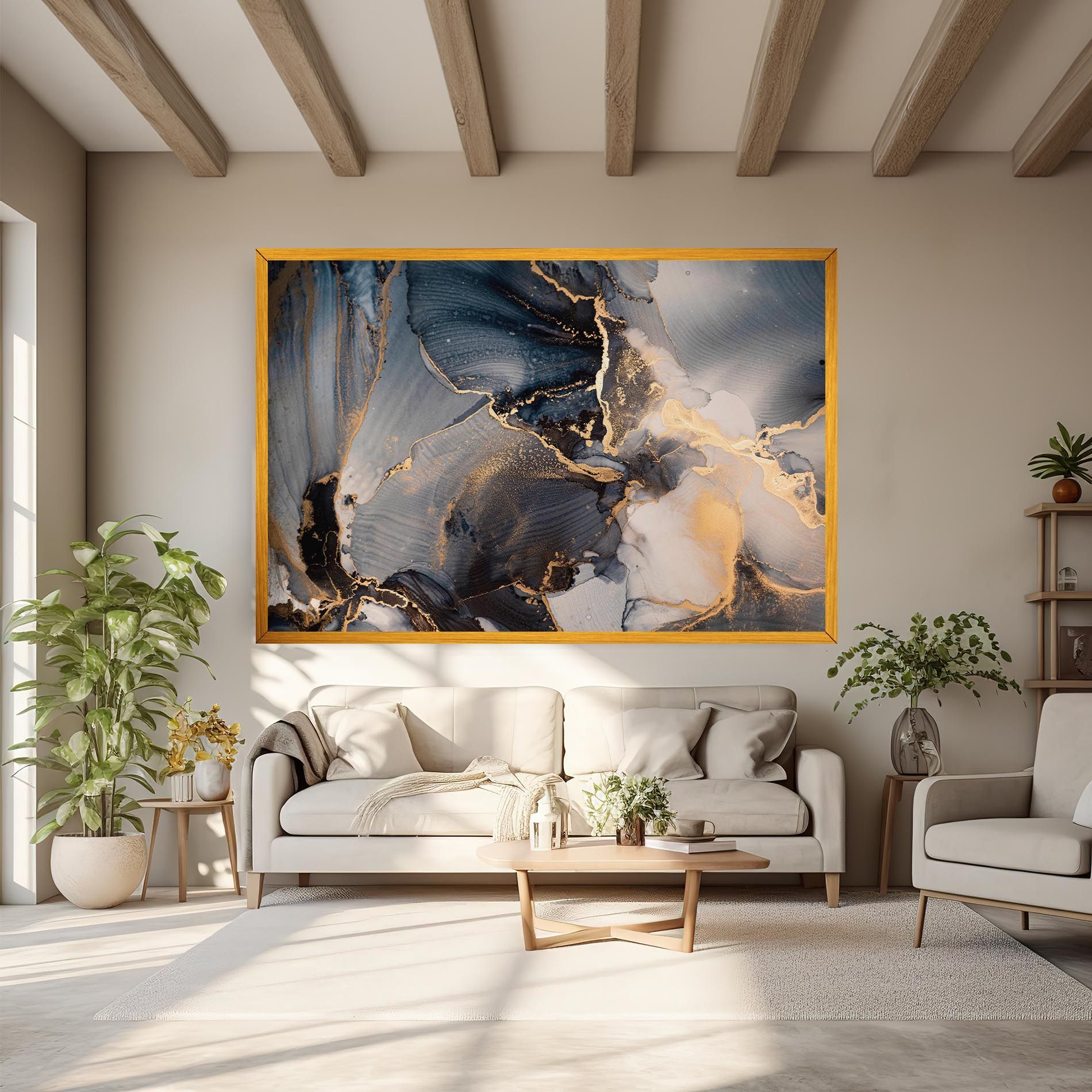 Golden Abstract Marble mockup 6