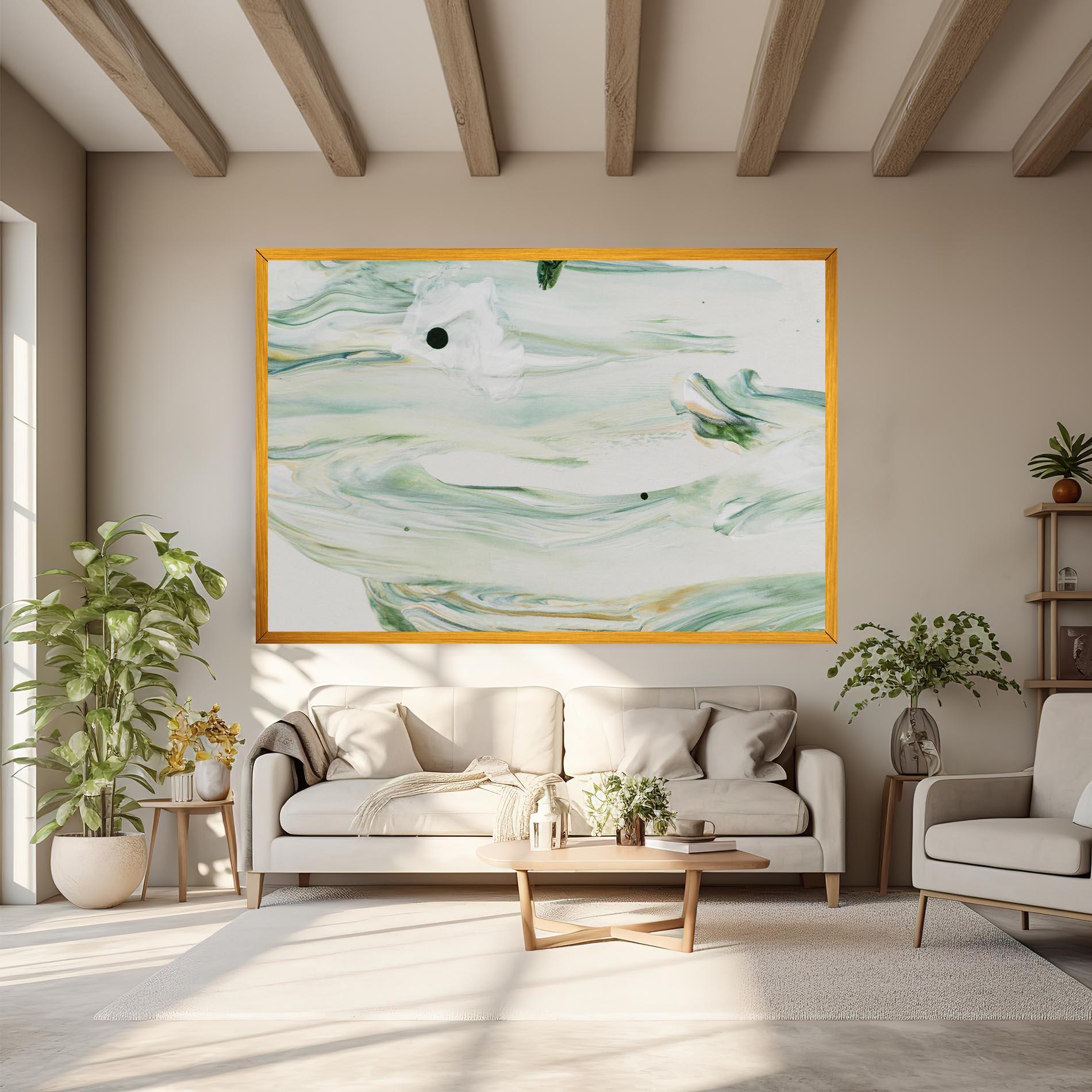 Leinwandbild Light Green Painting mockup 6