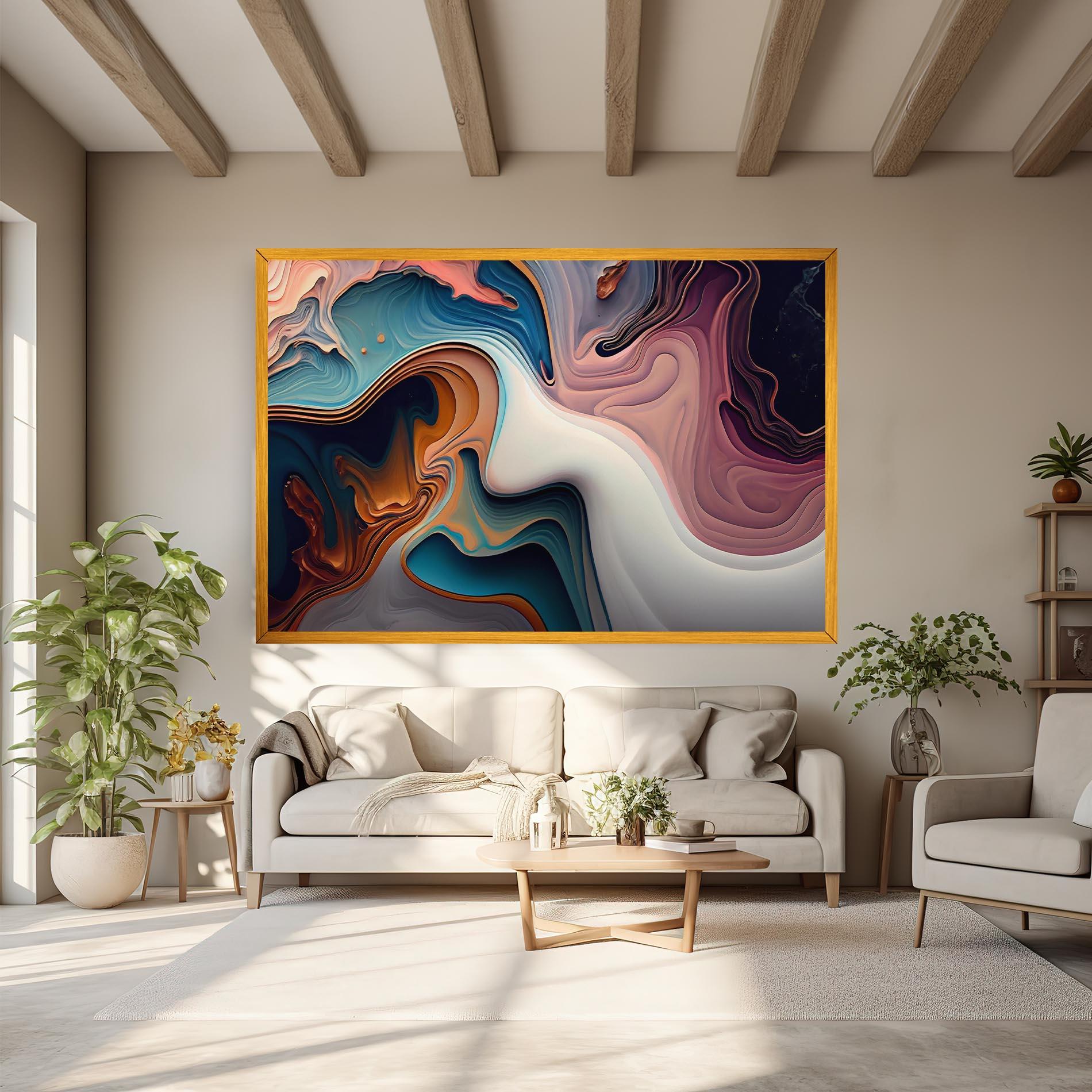 Leinwandbild Mixed Colors Marble mockup 6