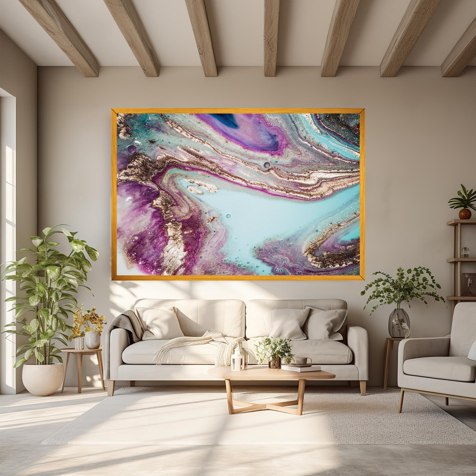 Leinwandbild Pink Marble Shades mockup 6