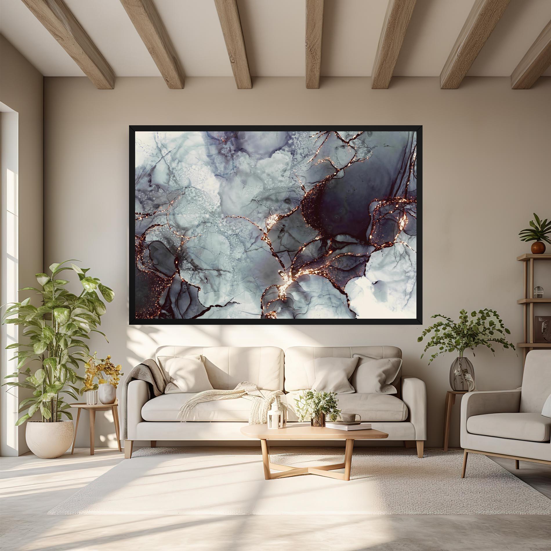 Leinwandbild Abstract Gold Path mockup 6