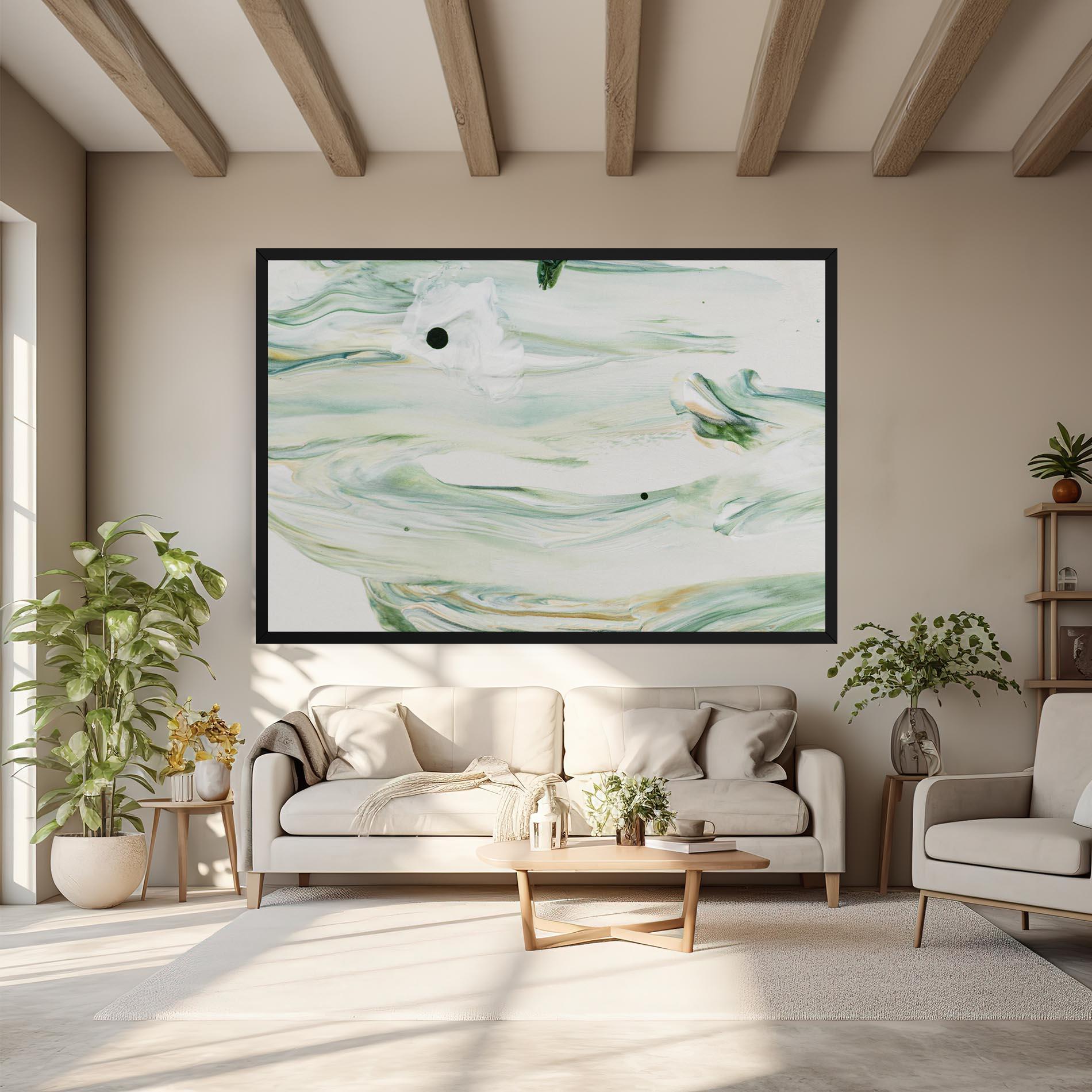 Leinwandbild Light Green Painting mockup 6