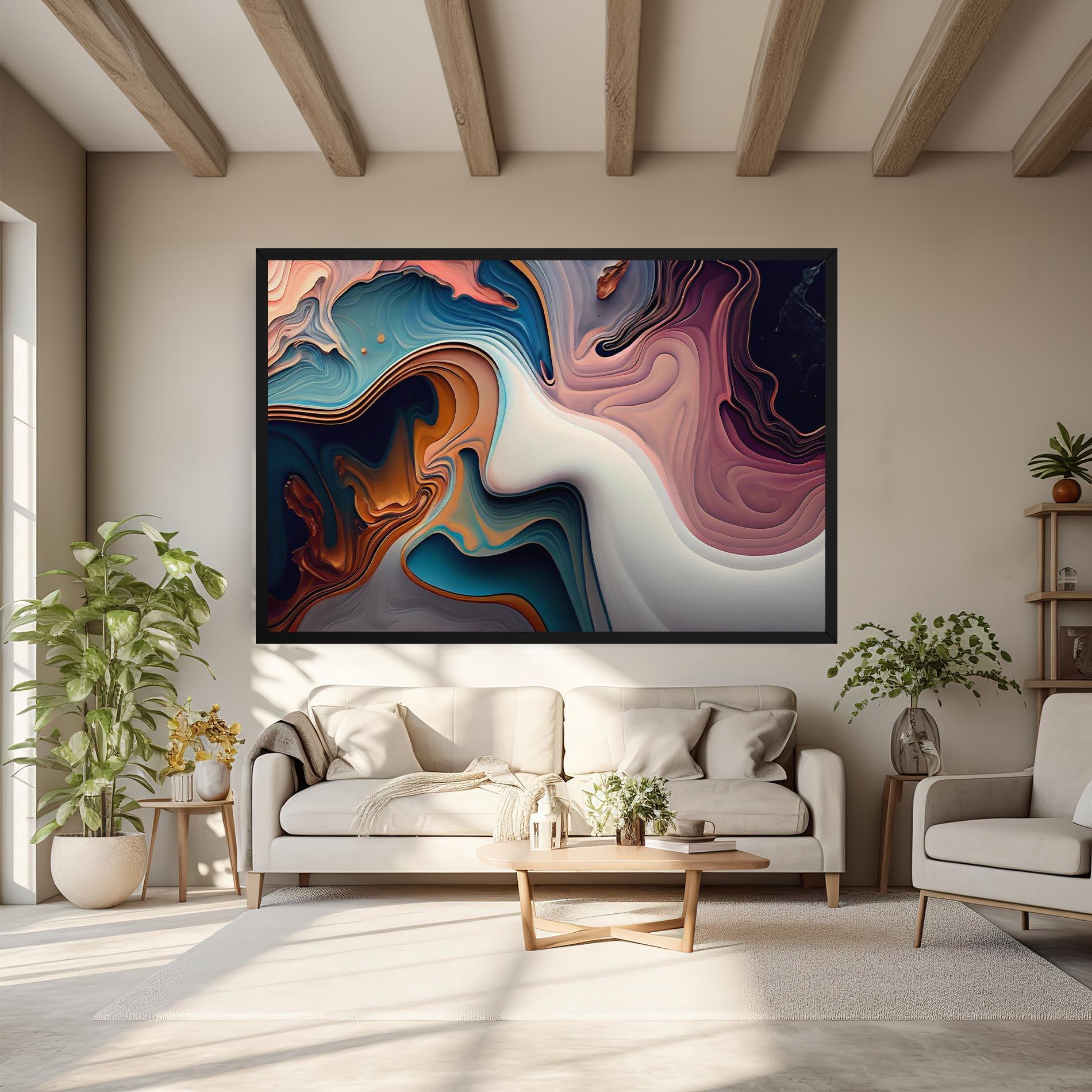 Leinwandbild Mixed Colors Marble mockup 6