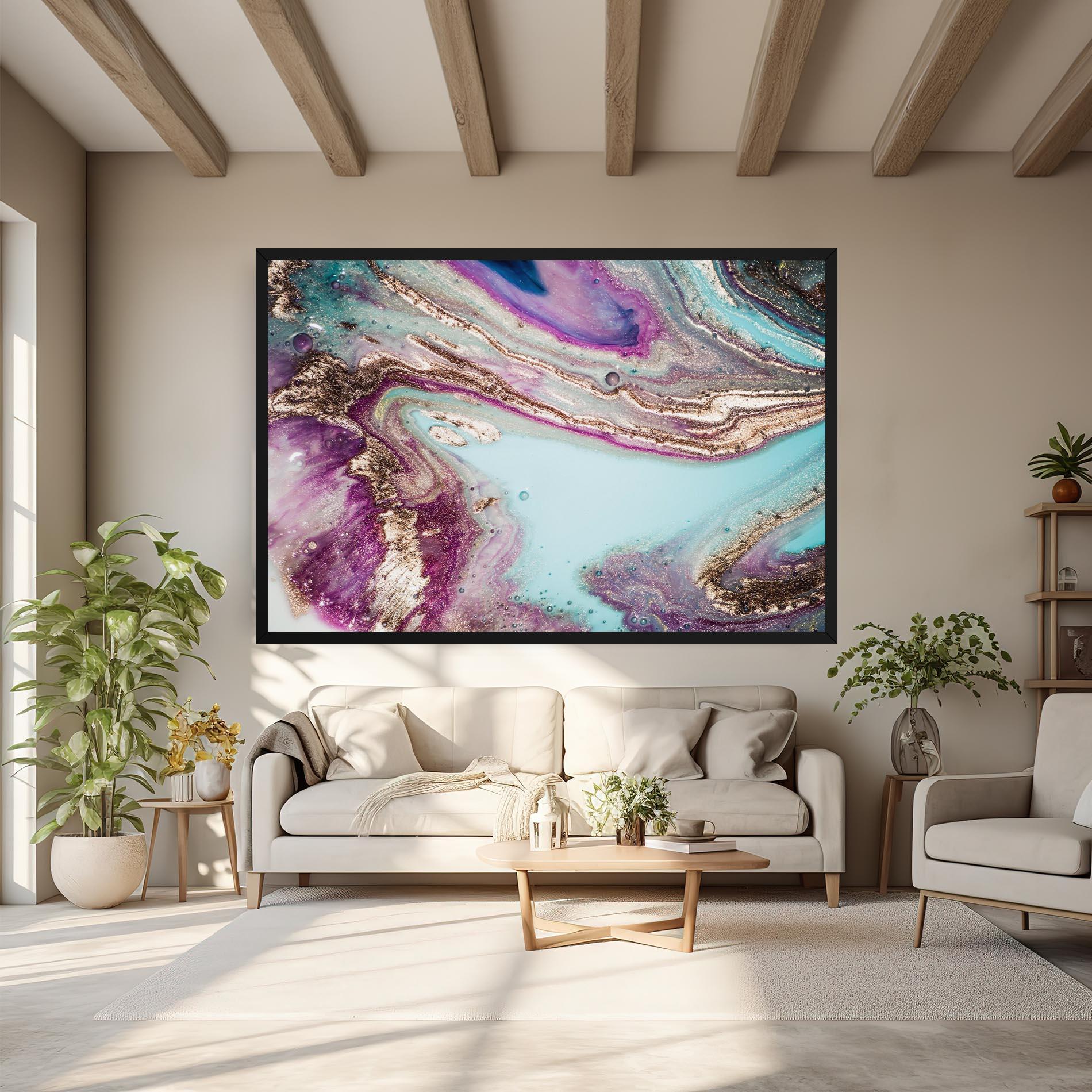 Leinwandbild Pink Marble Shades mockup 6