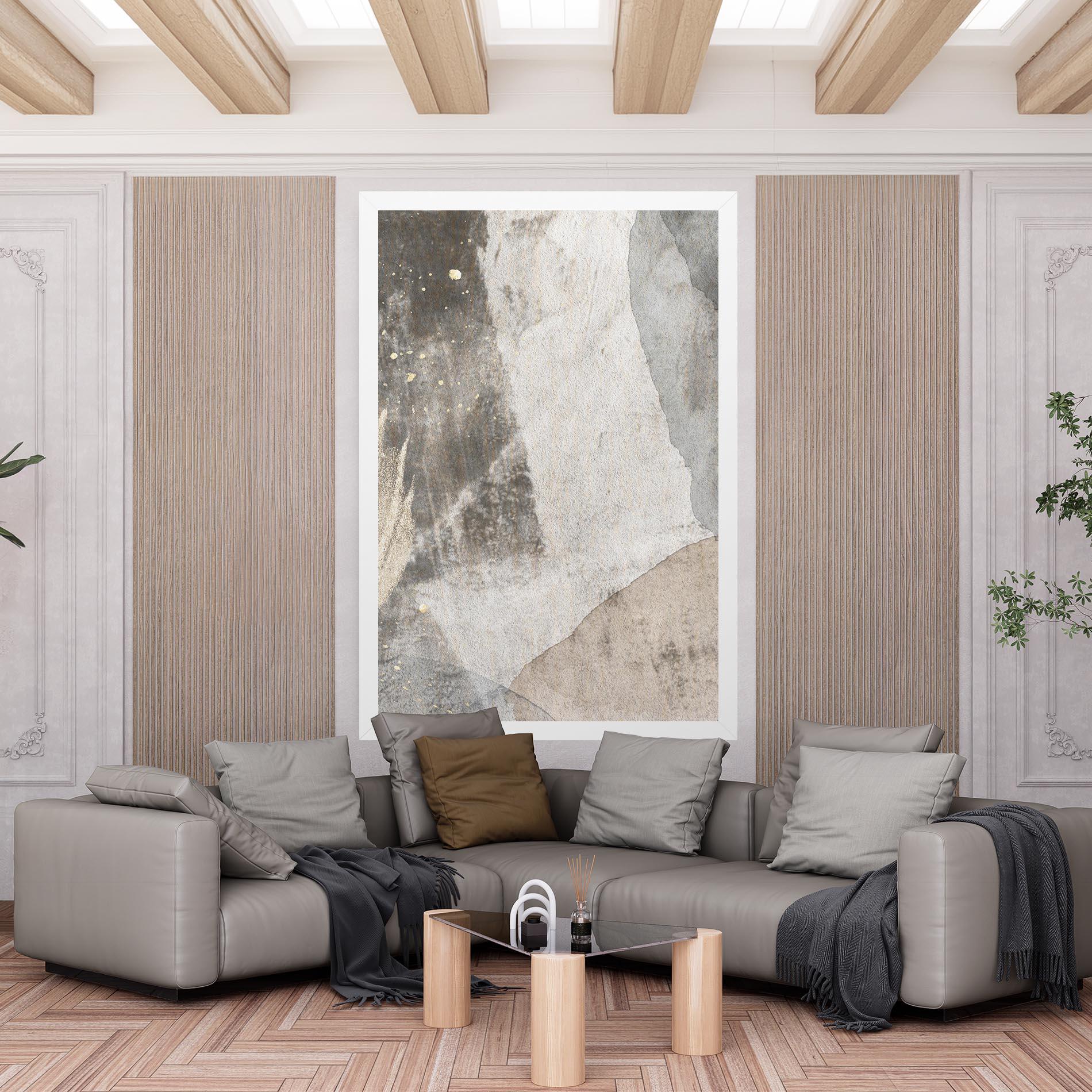 Leinwandbild Light Cream Marble mockup 6