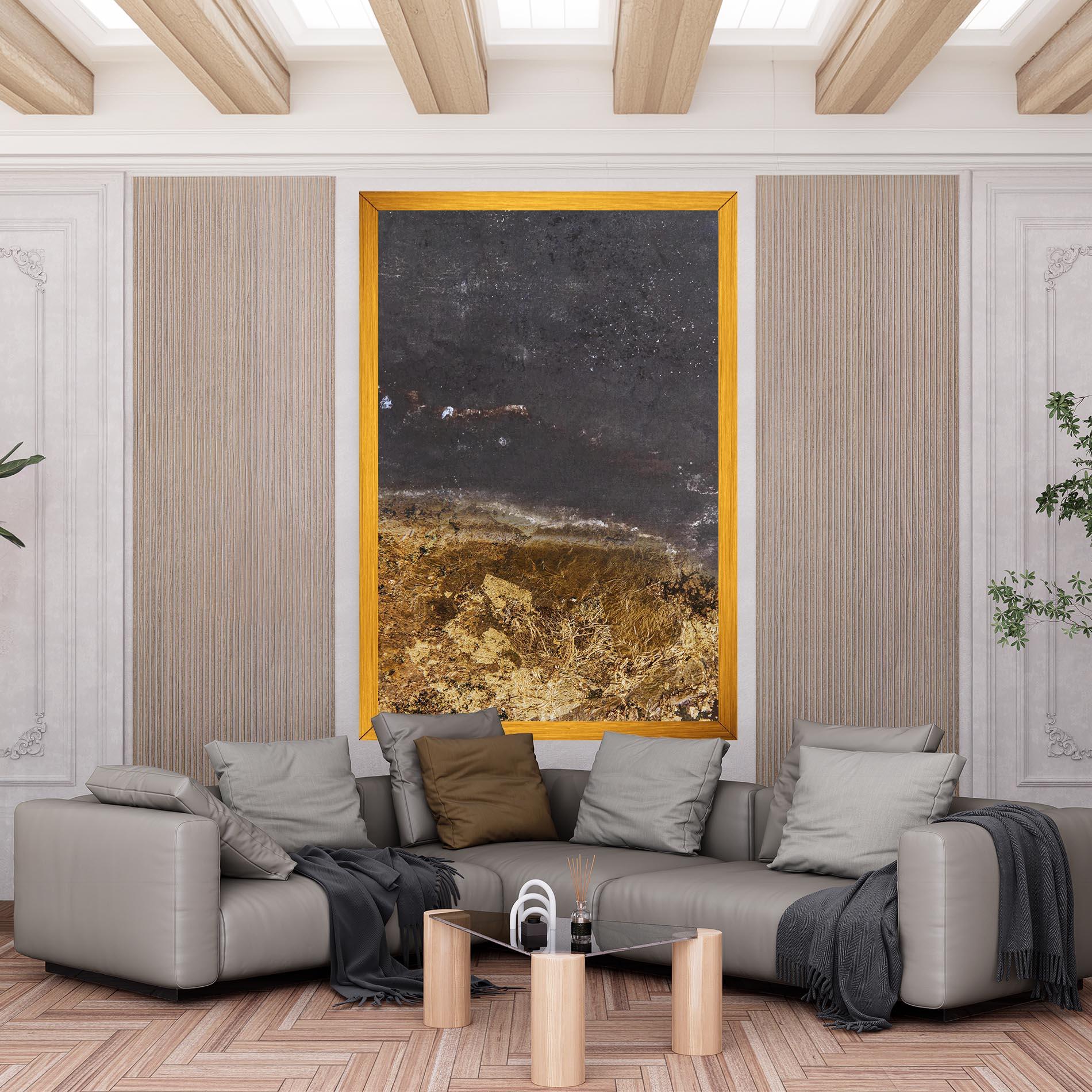 Leinwandbild Gold Dark Grey mockup 6