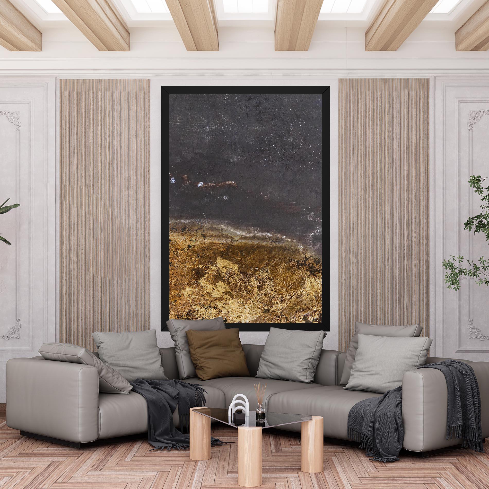 Leinwandbild Gold Dark Grey mockup 6