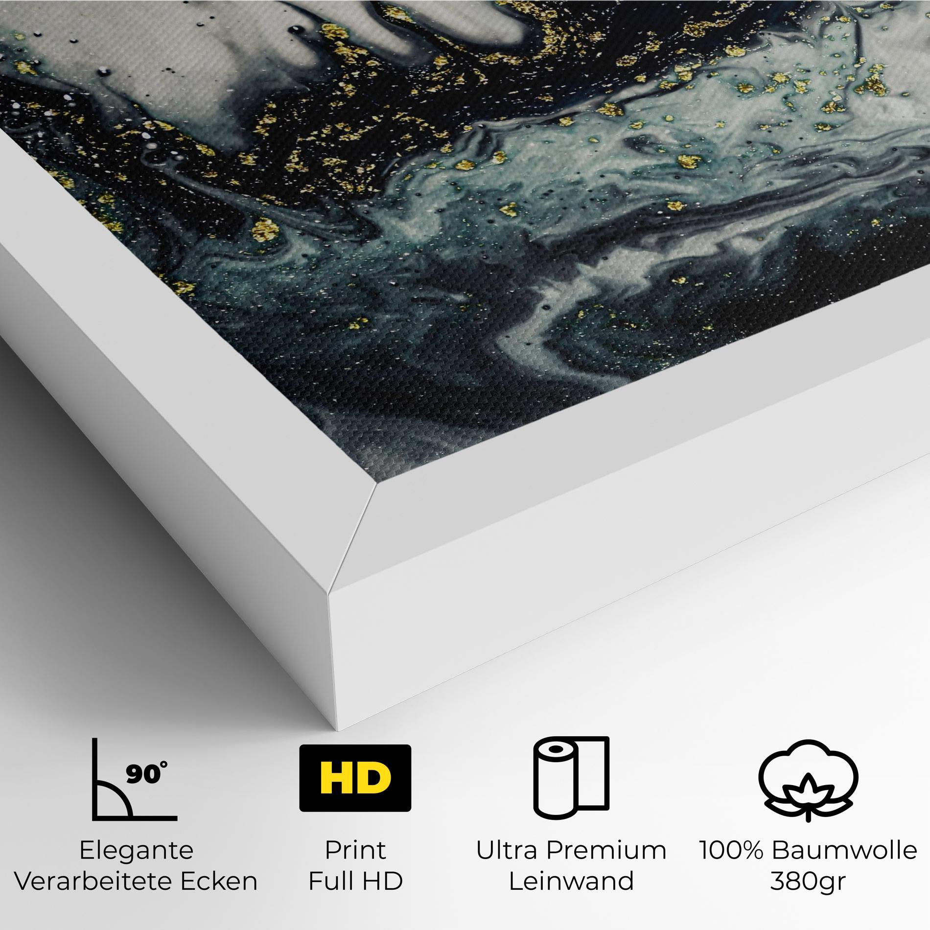 Leinwandbild Abstract Black mockup 4