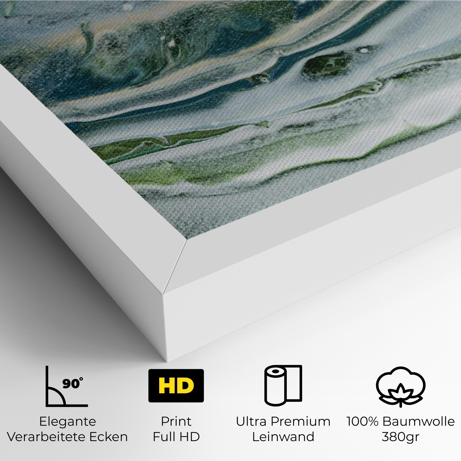 Leinwandbild Dark Green Liquid mockup 4