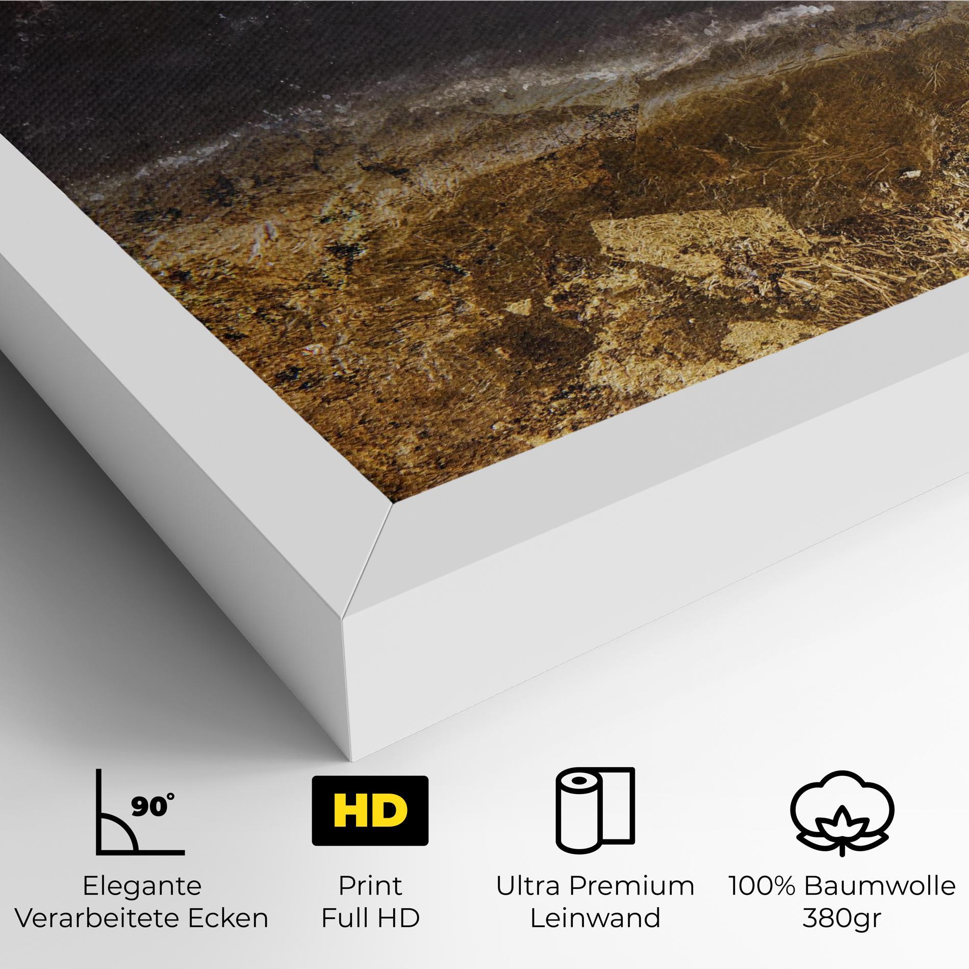 Leinwandbild Gold Dark Grey mockup 4