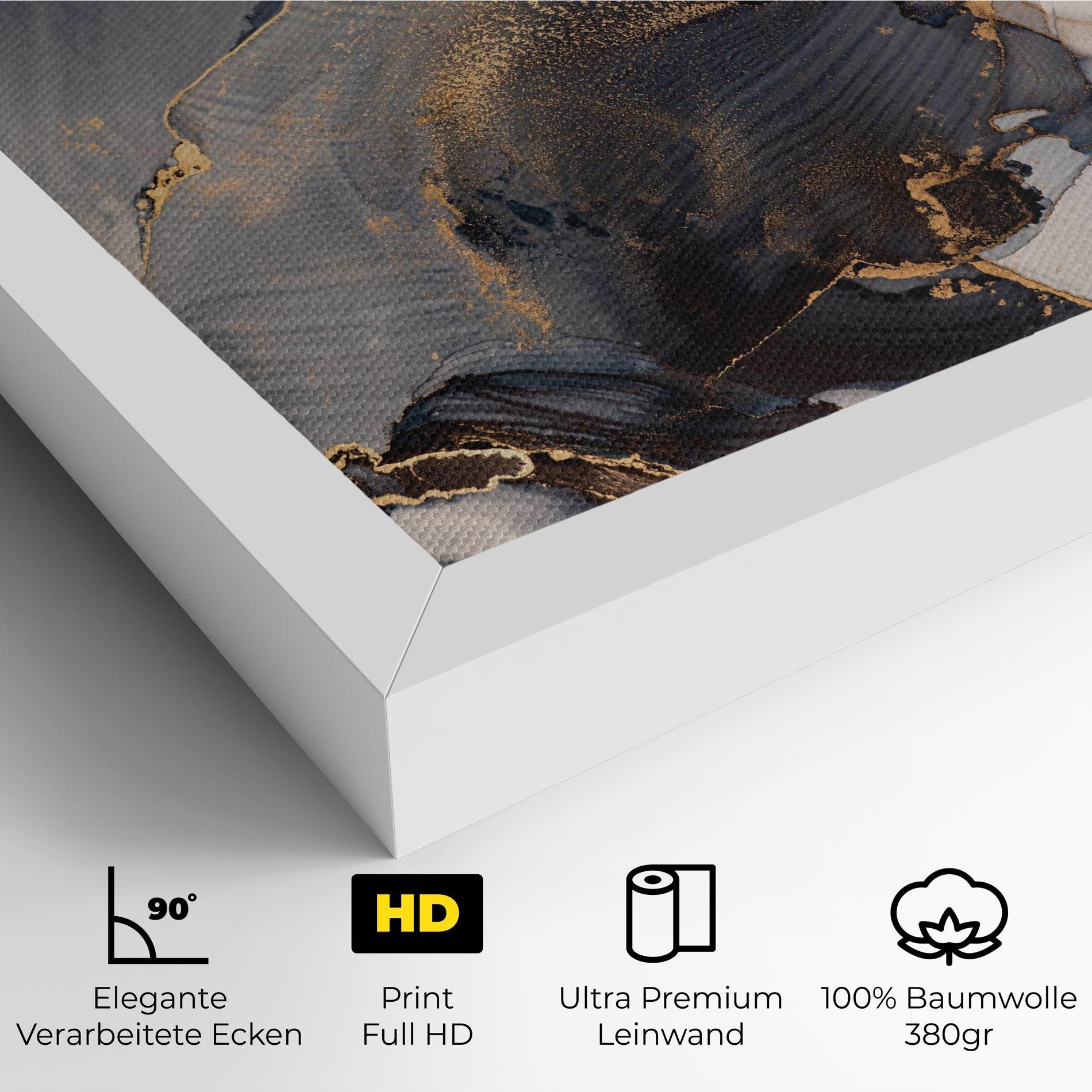 Leinwandbild Golden Abstract Marble mockup 4