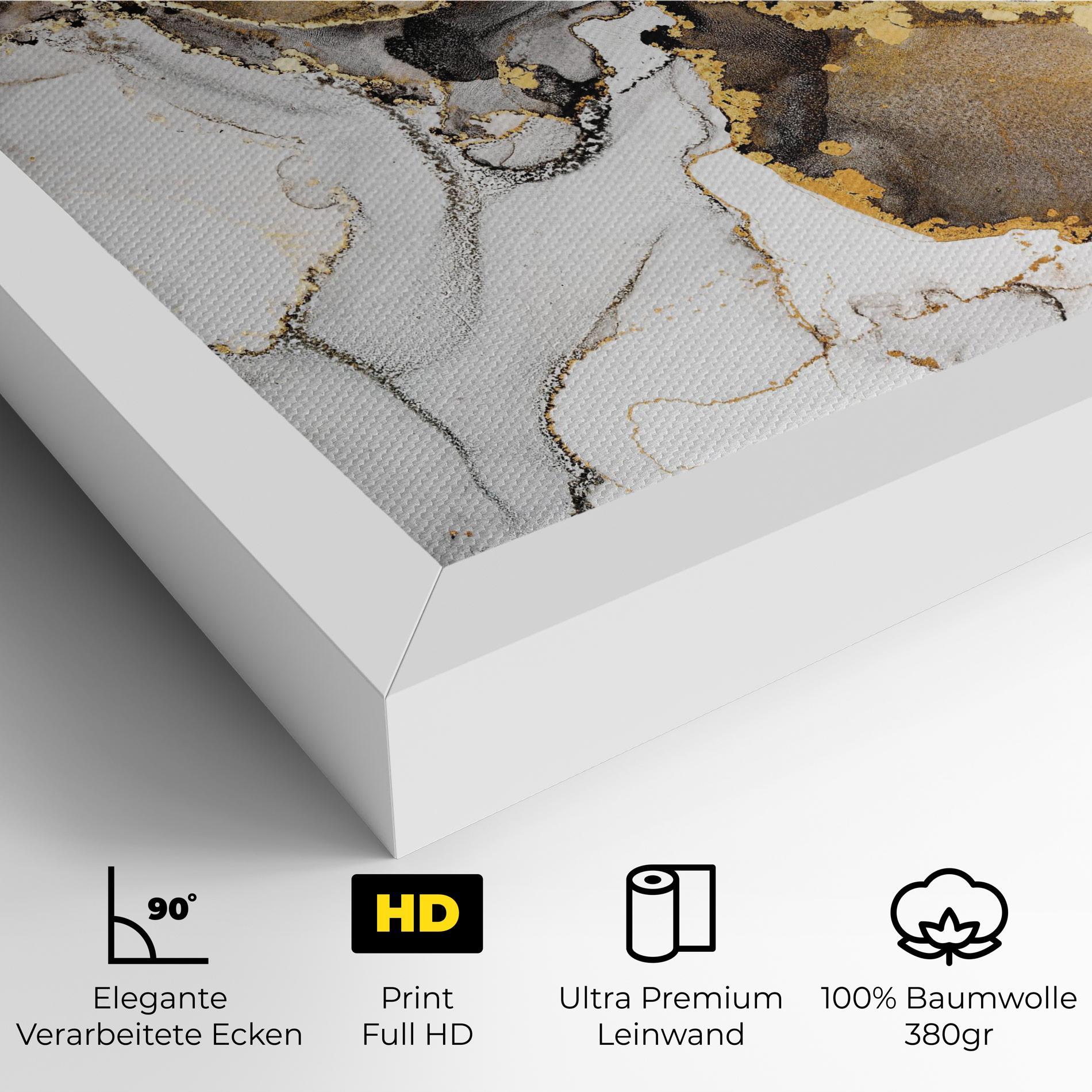 Leinwandbild Golden Marble Shades mockup 4