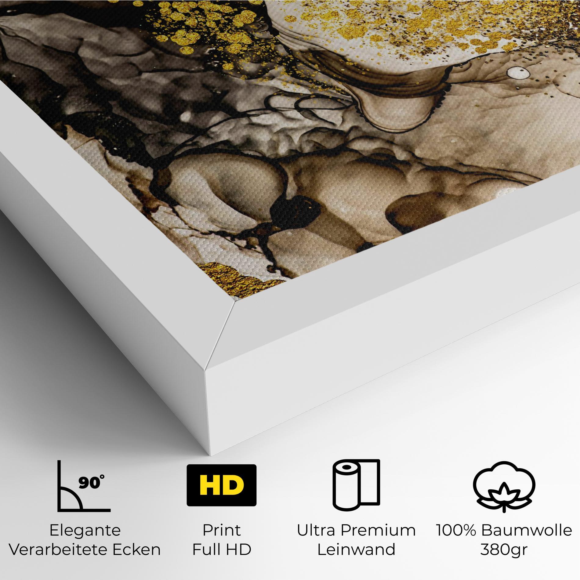 Leinwandbild Golden Sand mockup 4