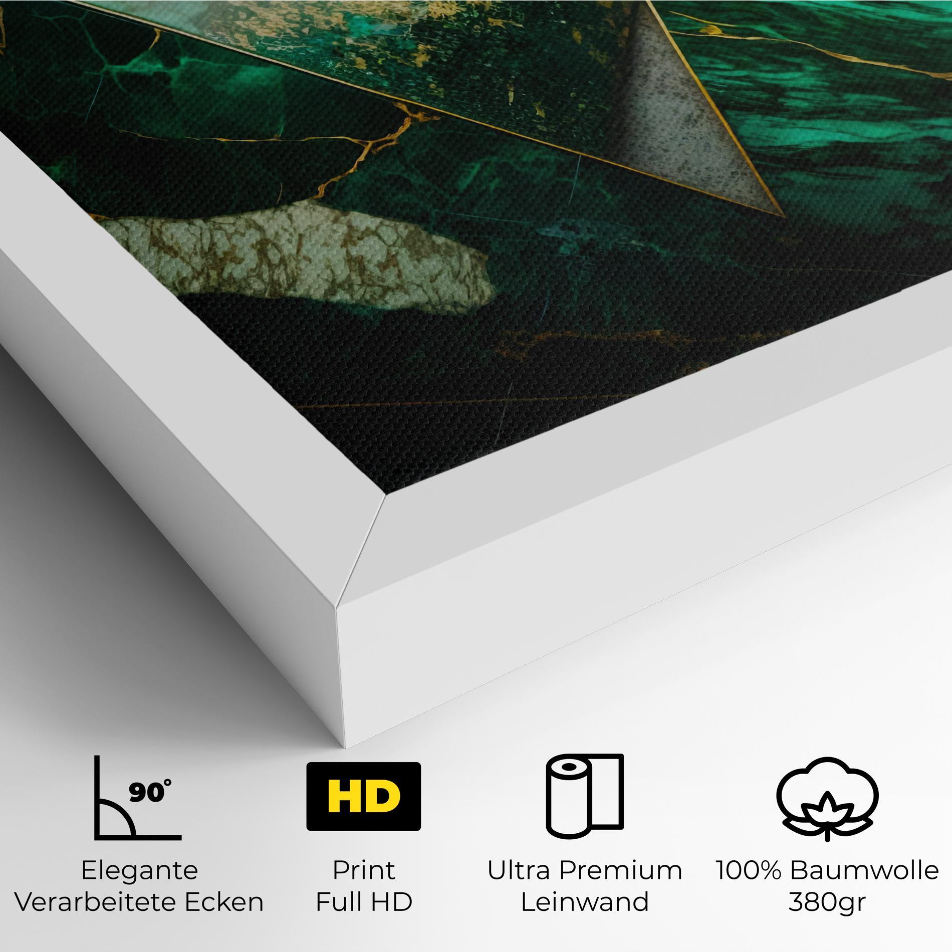 Leinwandbild Green Marble mockup 4