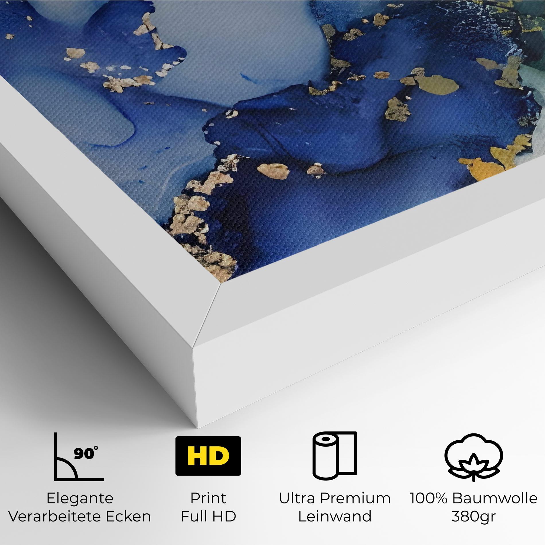 Leinwandbild Green Paint Marble mockup 4