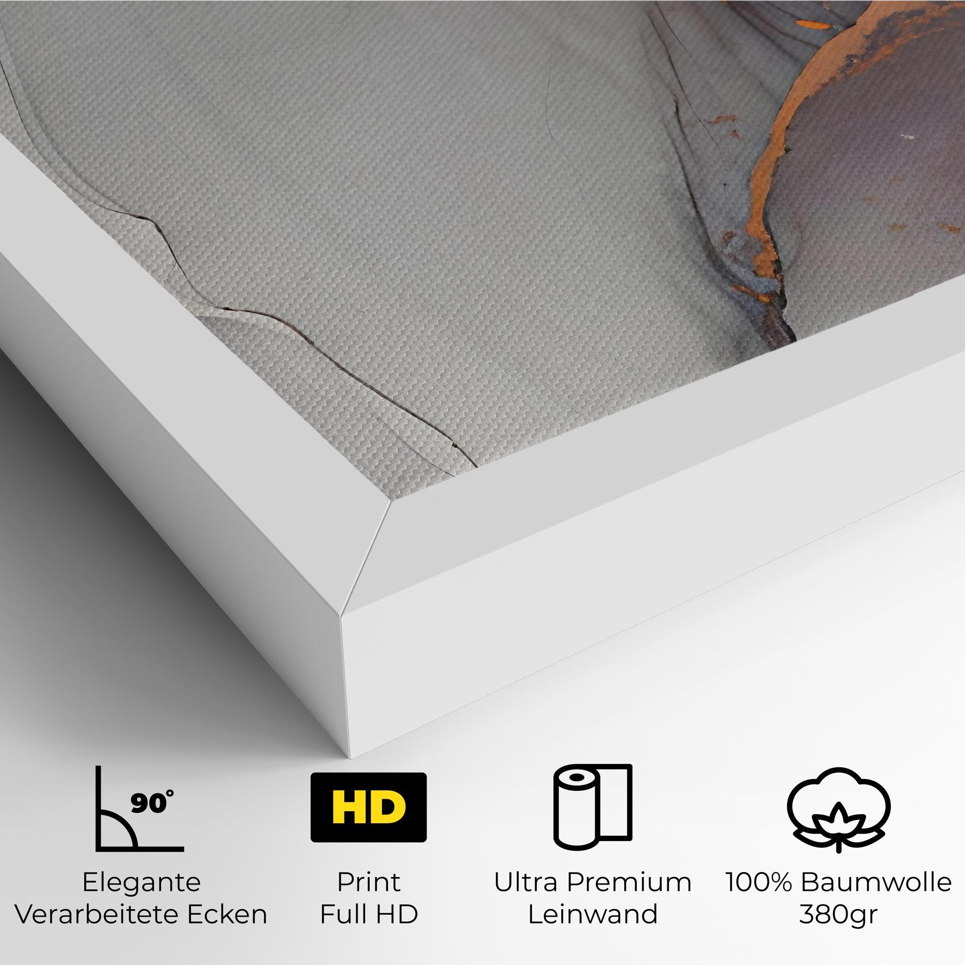 Leinwandbild Grey Pink Liquid Marble mockup 4