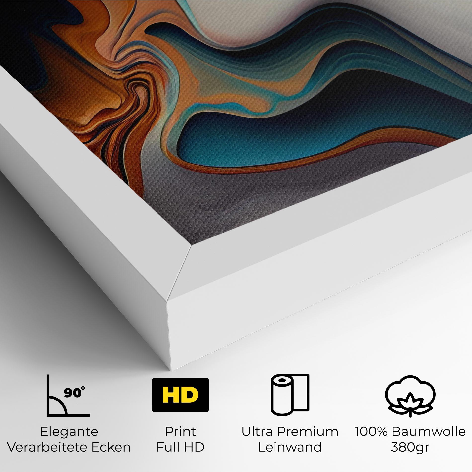Leinwandbild Mixed Colors Marble mockup 4