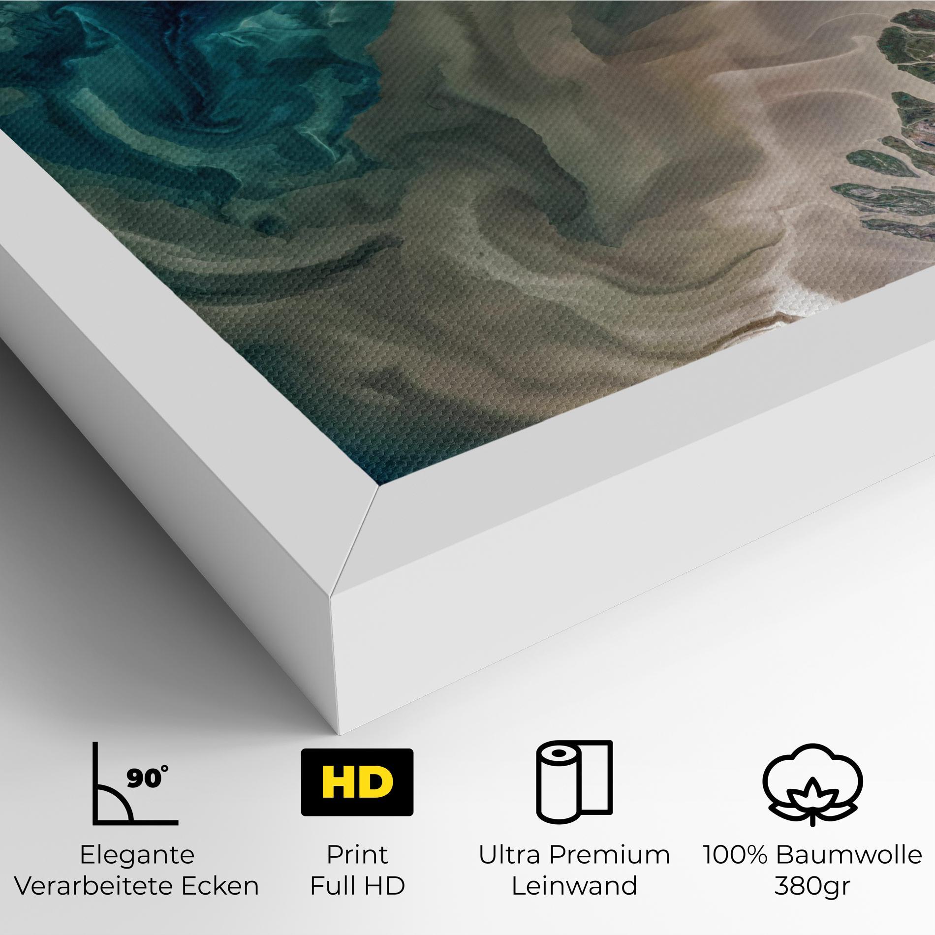 Leinwandbild Ocean Blue Marble mockup 4