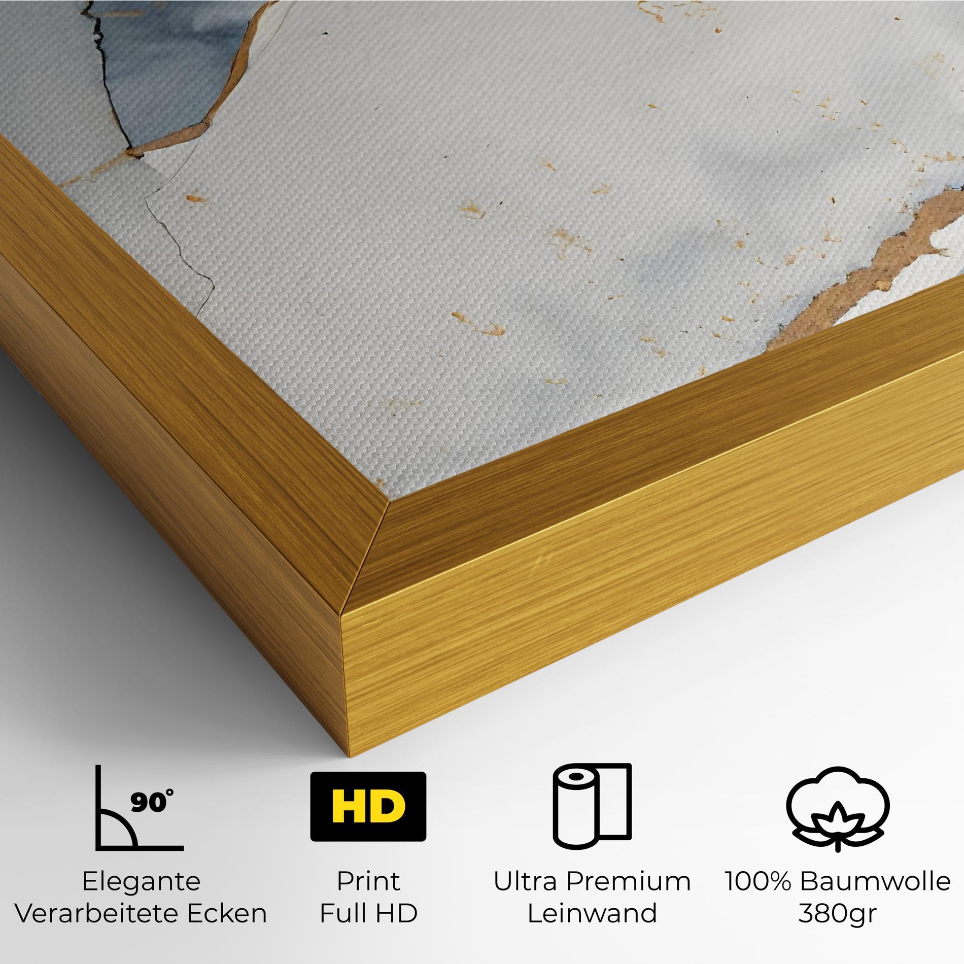 Leinwandbild Blue Watercolor mockup 4