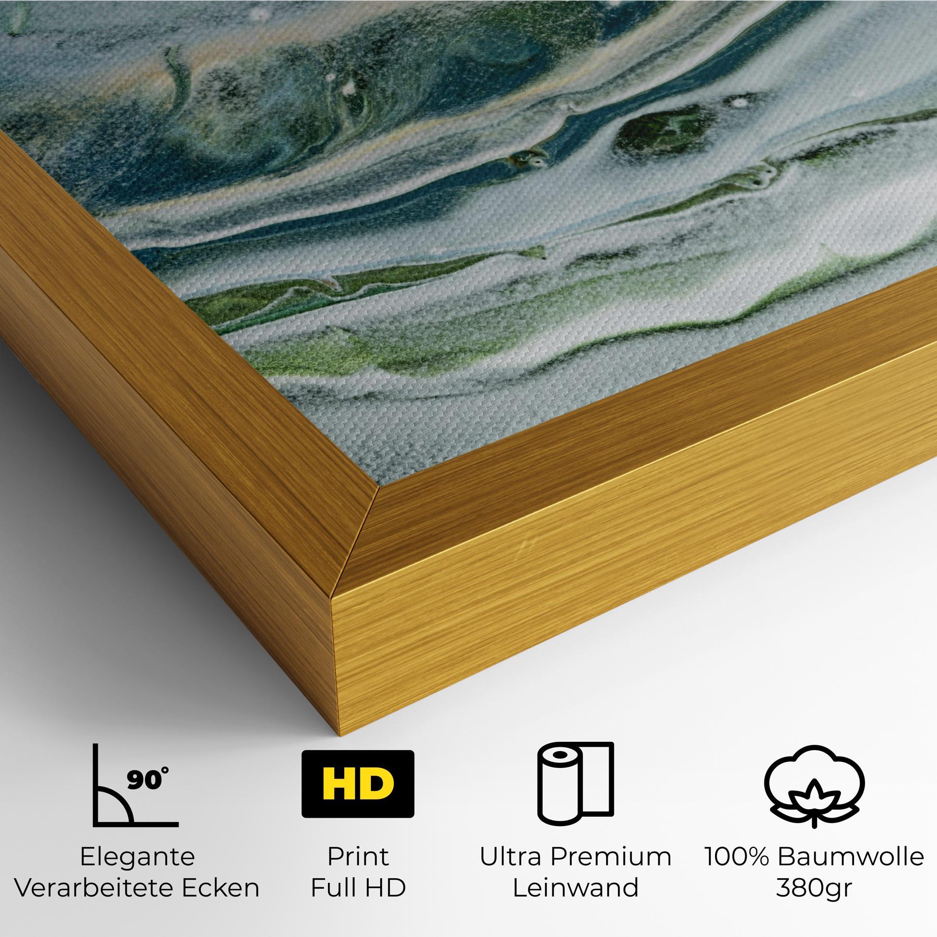 Leinwandbild Dark Green Liquid mockup 4