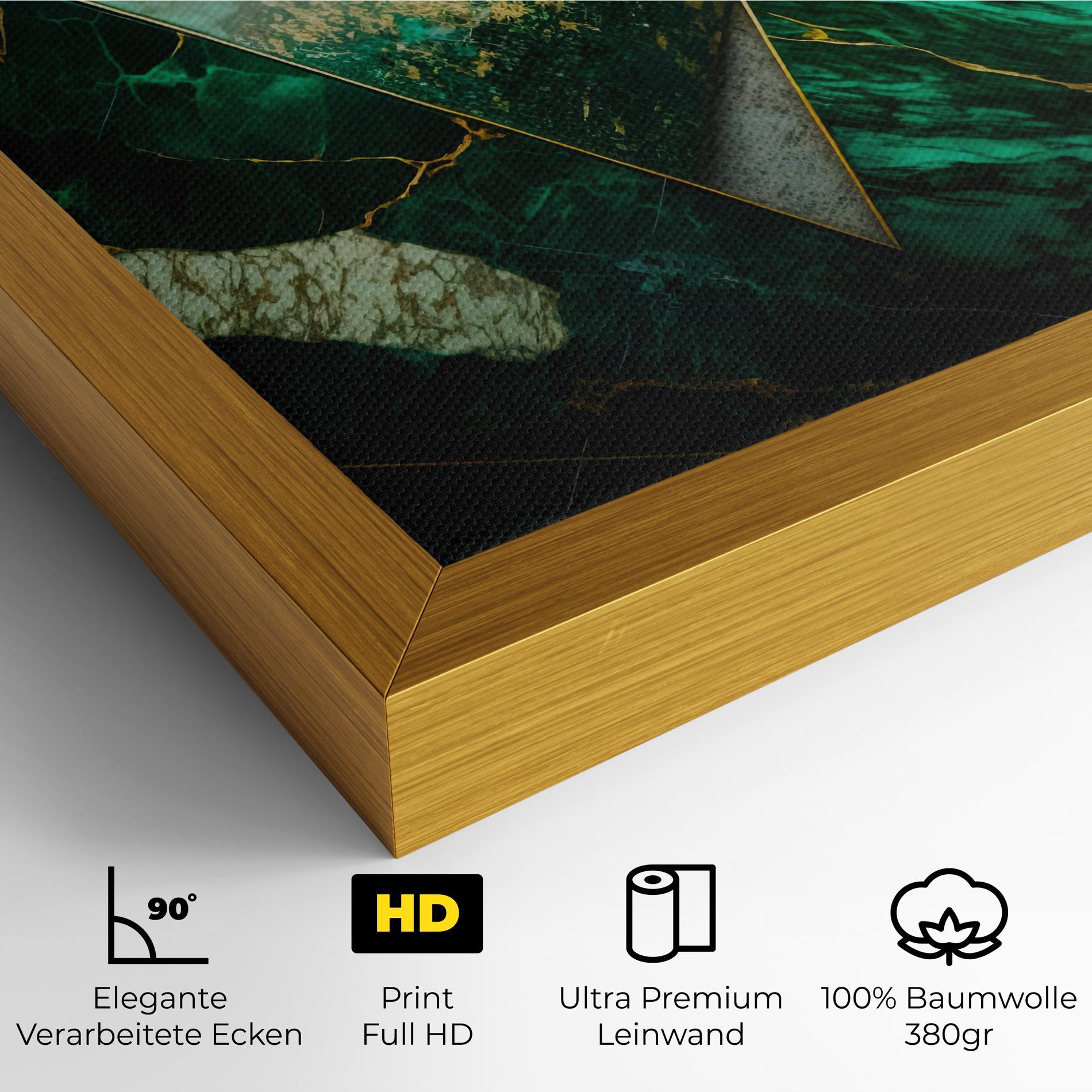 Leinwandbild Green Marble mockup 4