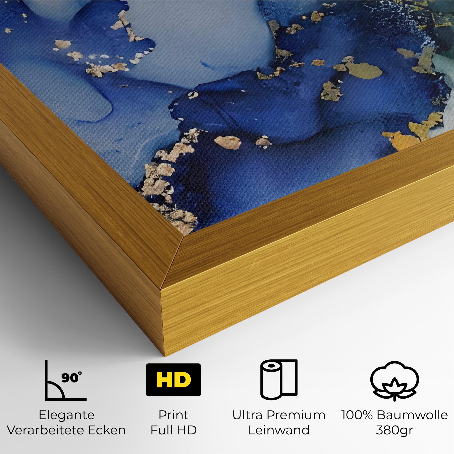 Leinwandbild Green Paint Marble mockup 4