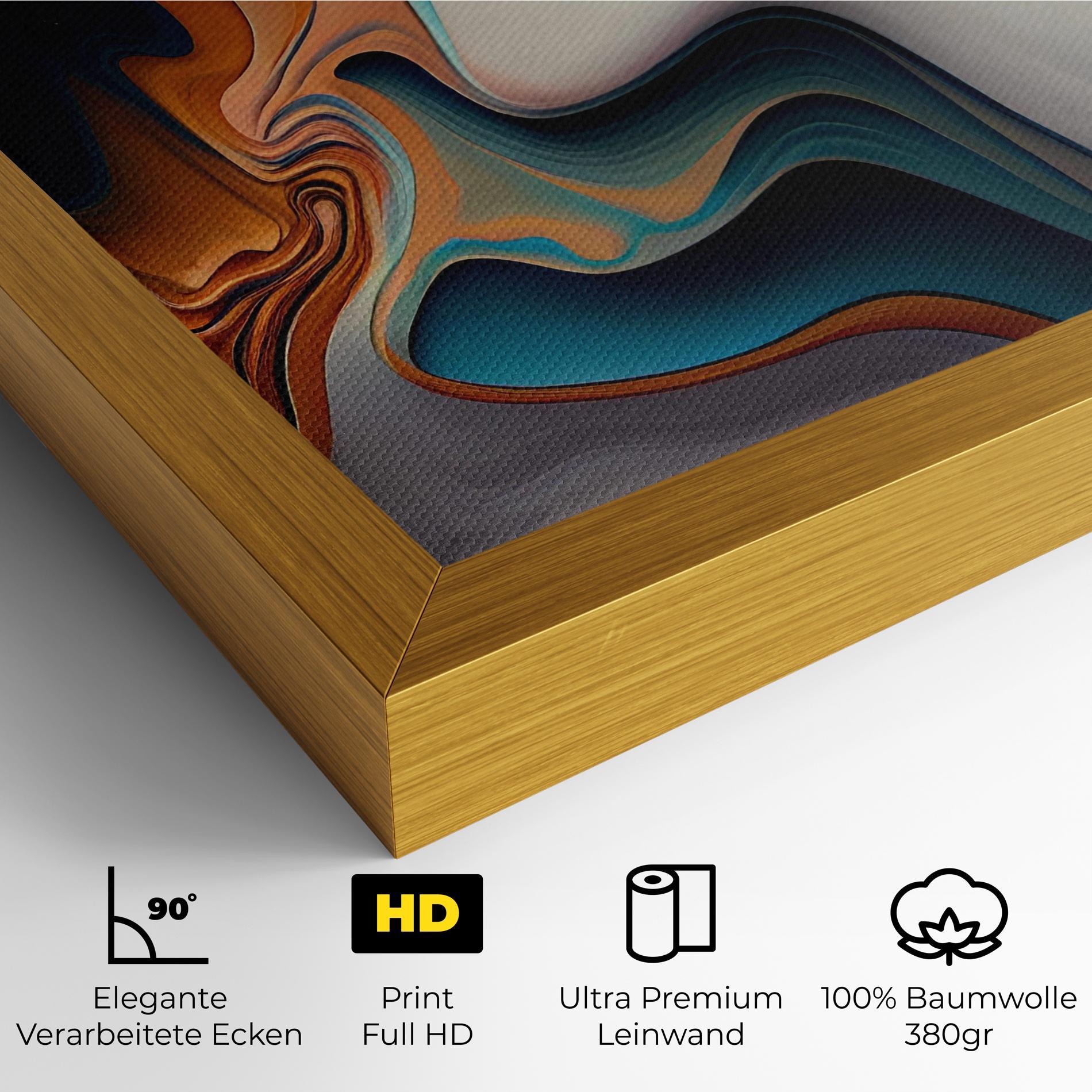 Leinwandbild Mixed Colors Marble mockup 4