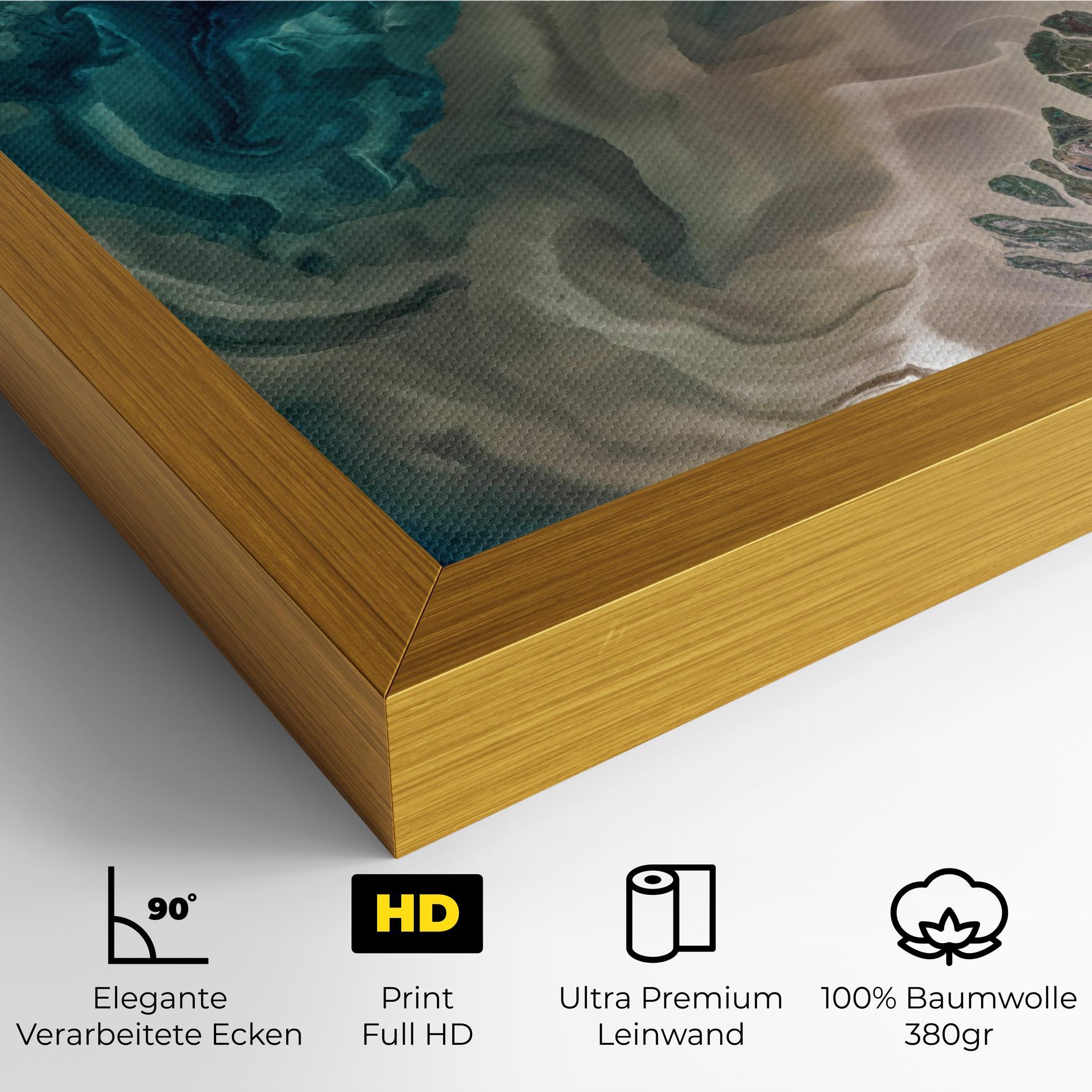 Leinwandbild Ocean Blue Marble mockup 4