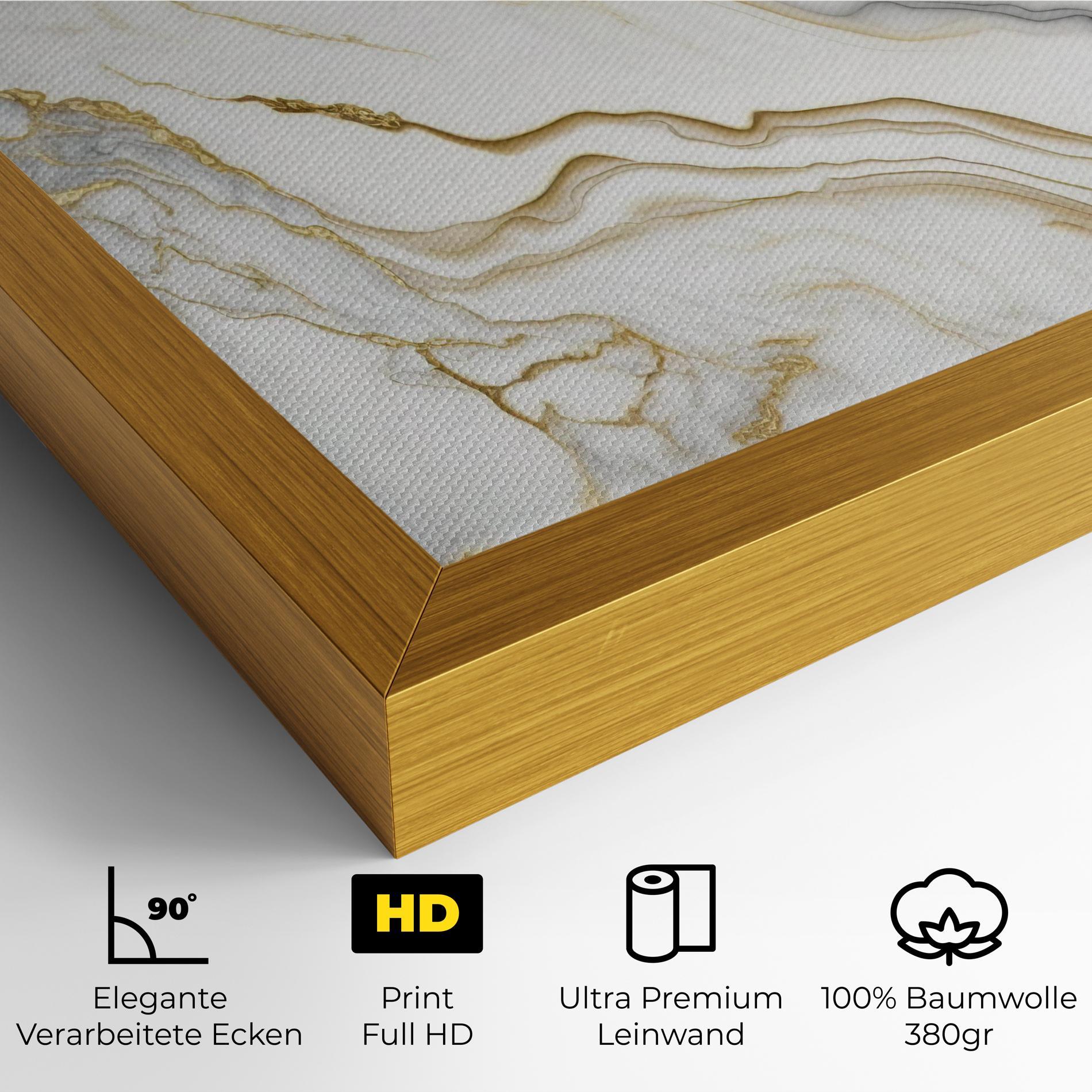 Leinwandbild White Golden Marble mockup 4