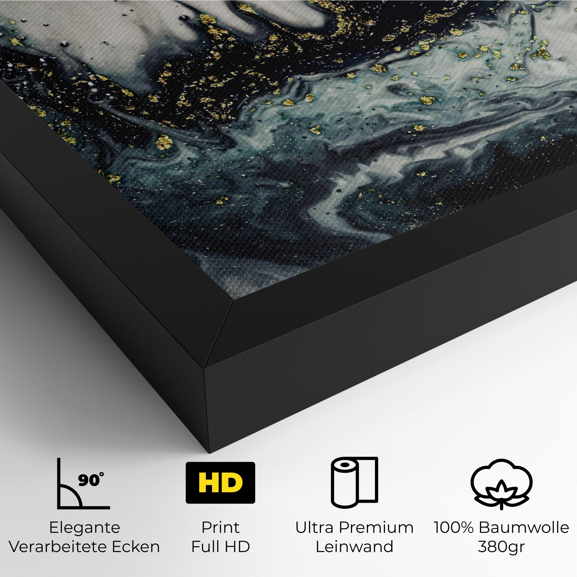 Leinwandbild Abstract Black mockup 4