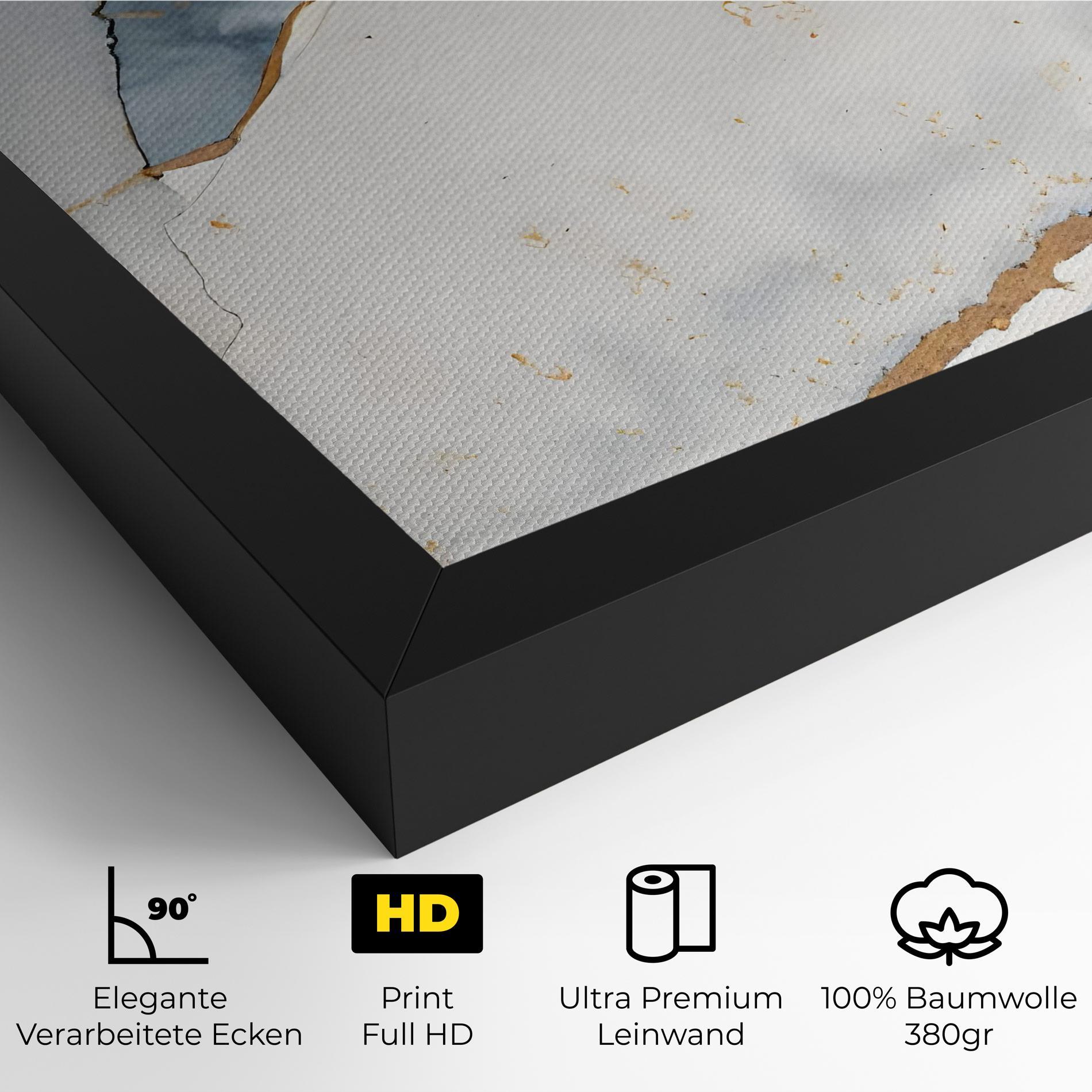 Leinwandbild Blue Watercolor mockup 4