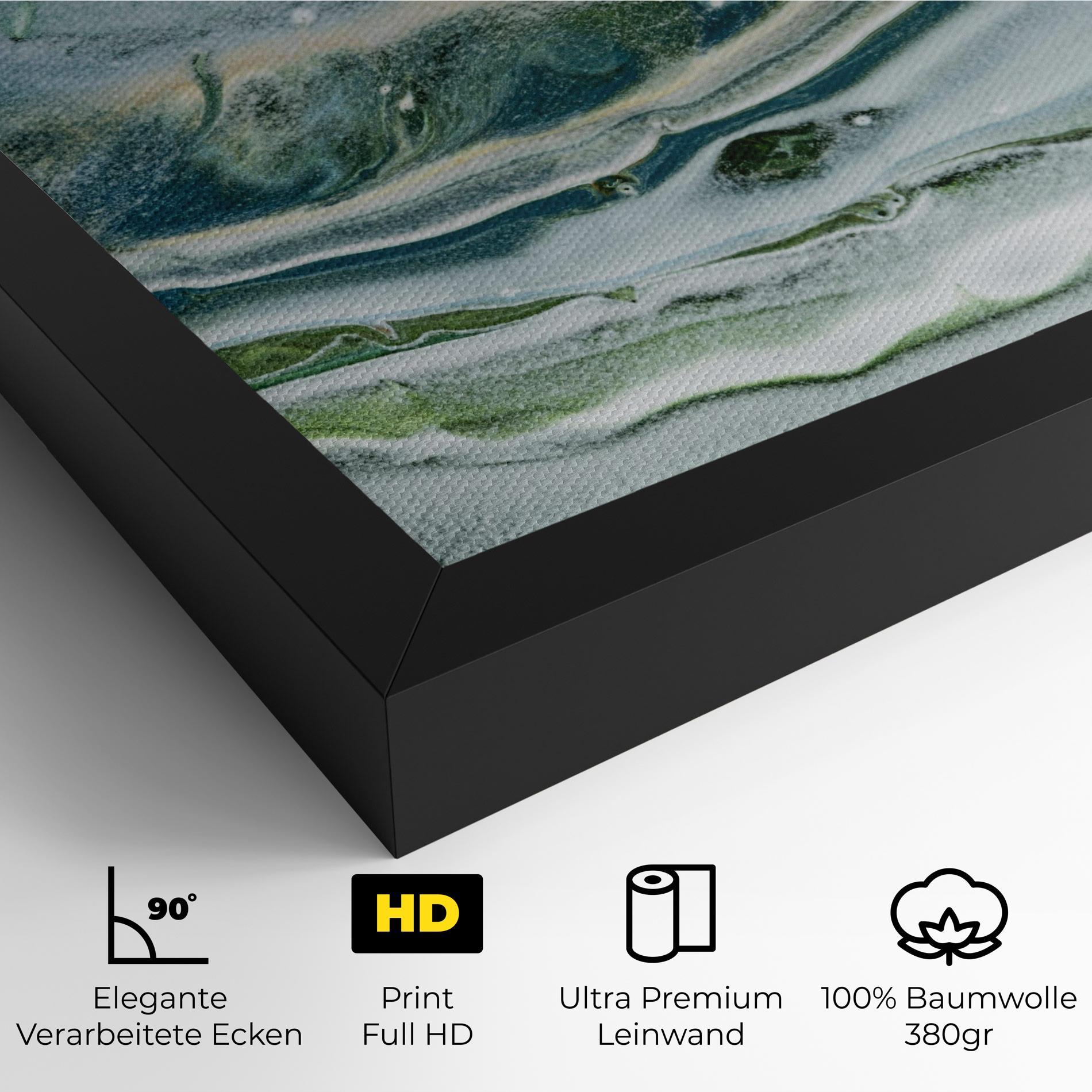 Leinwandbild Dark Green Liquid mockup 4